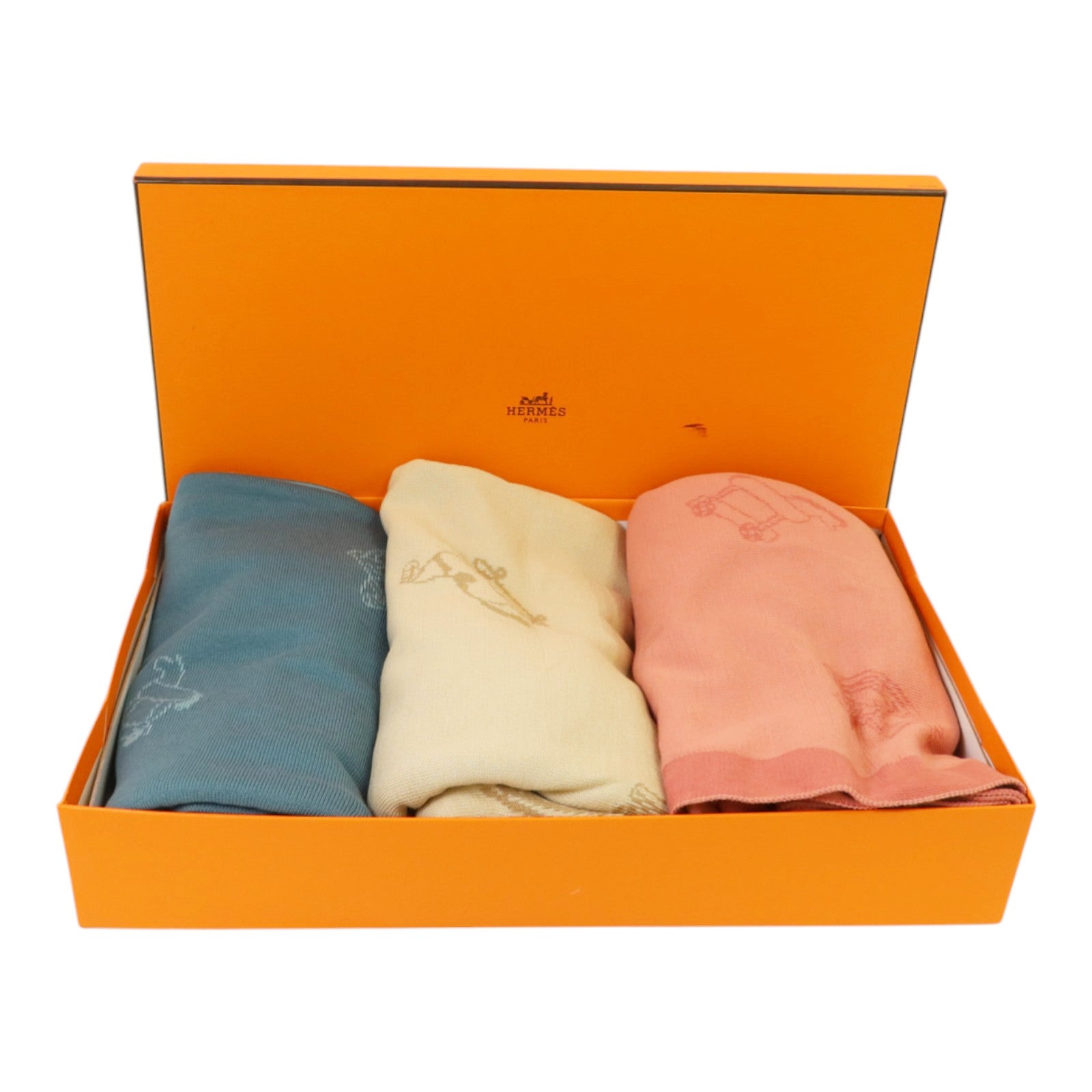 HERMES 棉質Baby Blanket嬰兒毯3個套裝