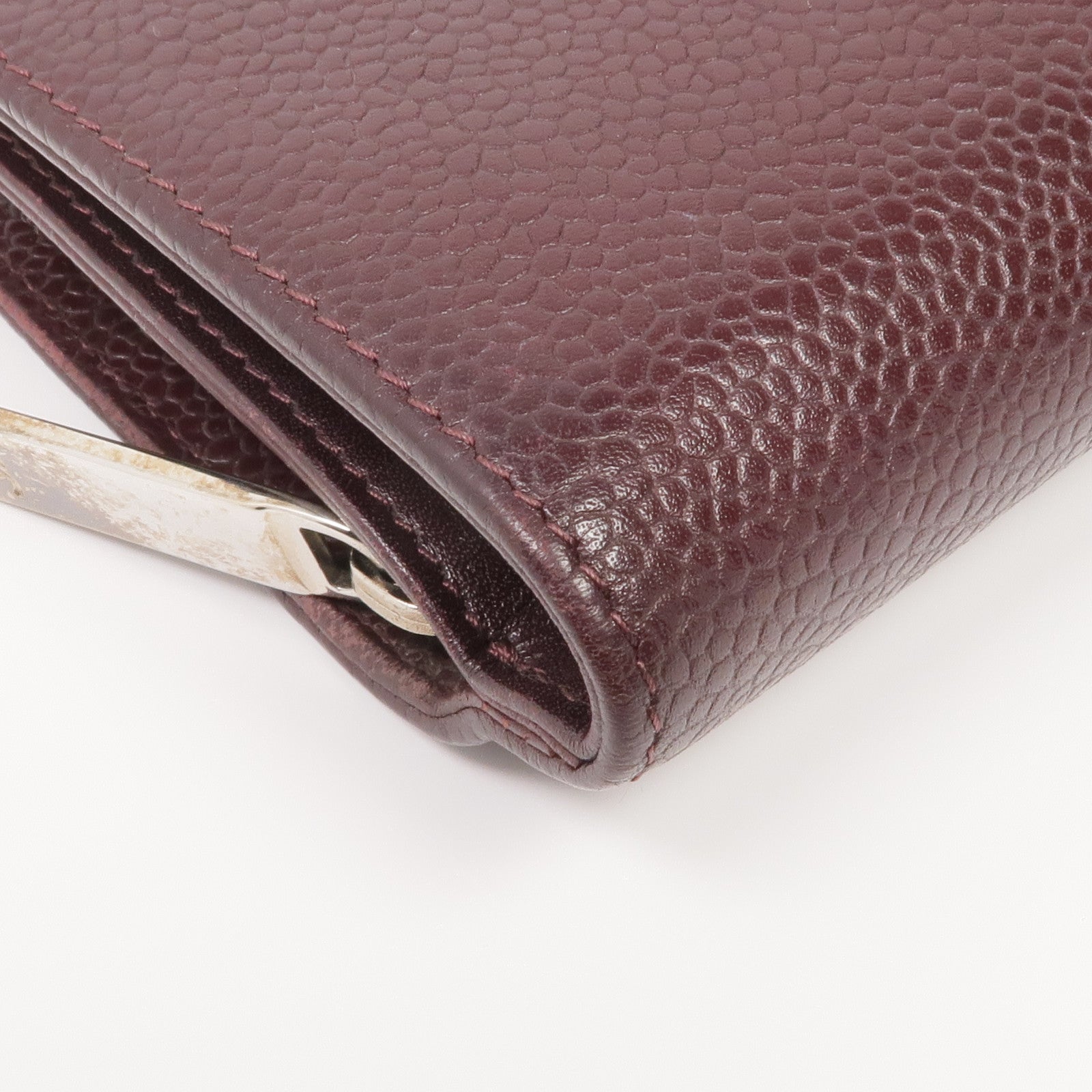 CHANEL 牛皮皮革Wallet銀扣錢包