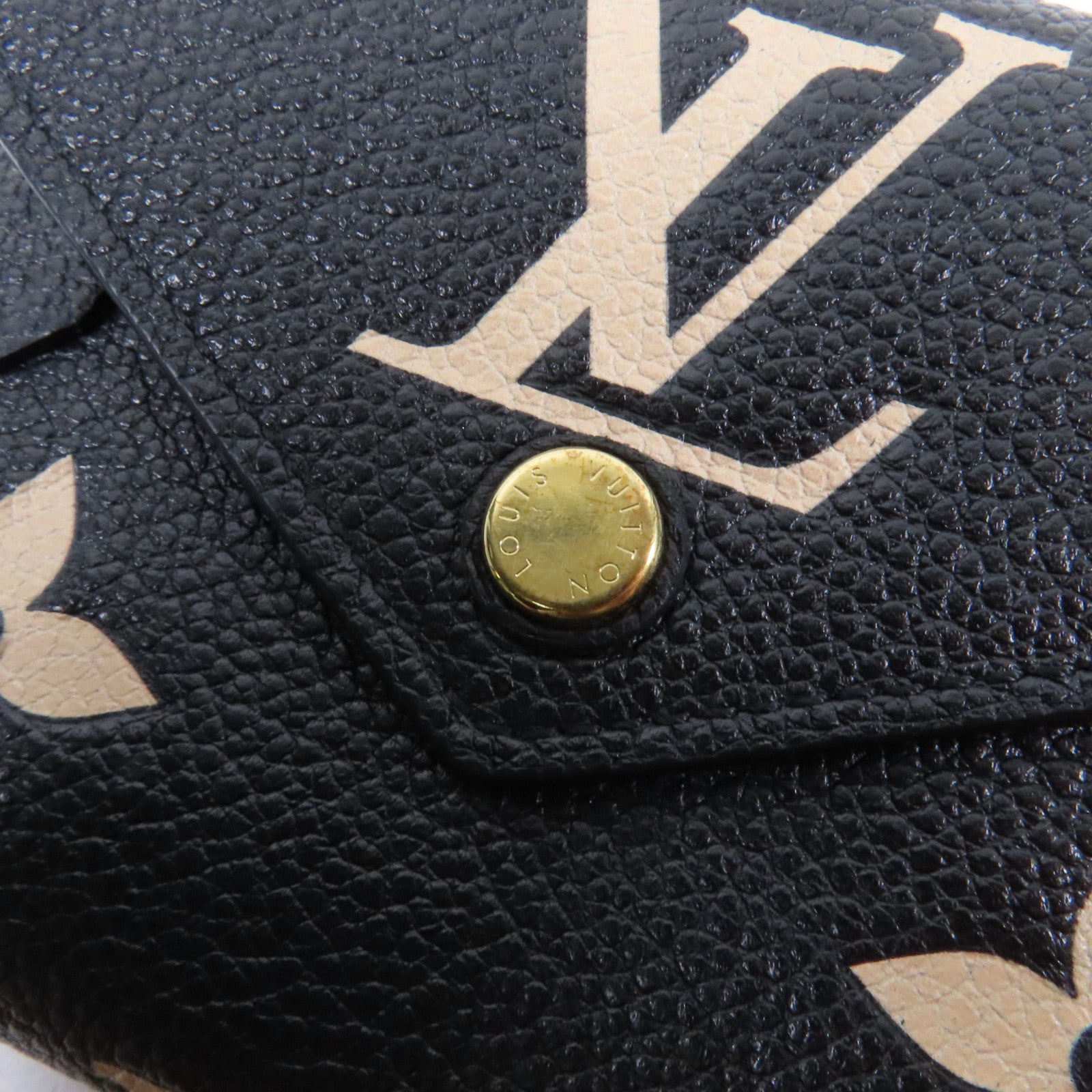 LOUIS VUITTON Monogram Empreinte Victorine Wallet金扣錢包黑色