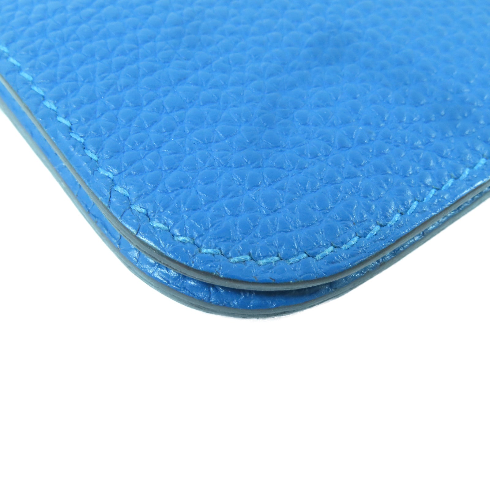 HERMES 【激減優惠】Togo皮革Dogon Long Wallet銀扣長錢包藍色