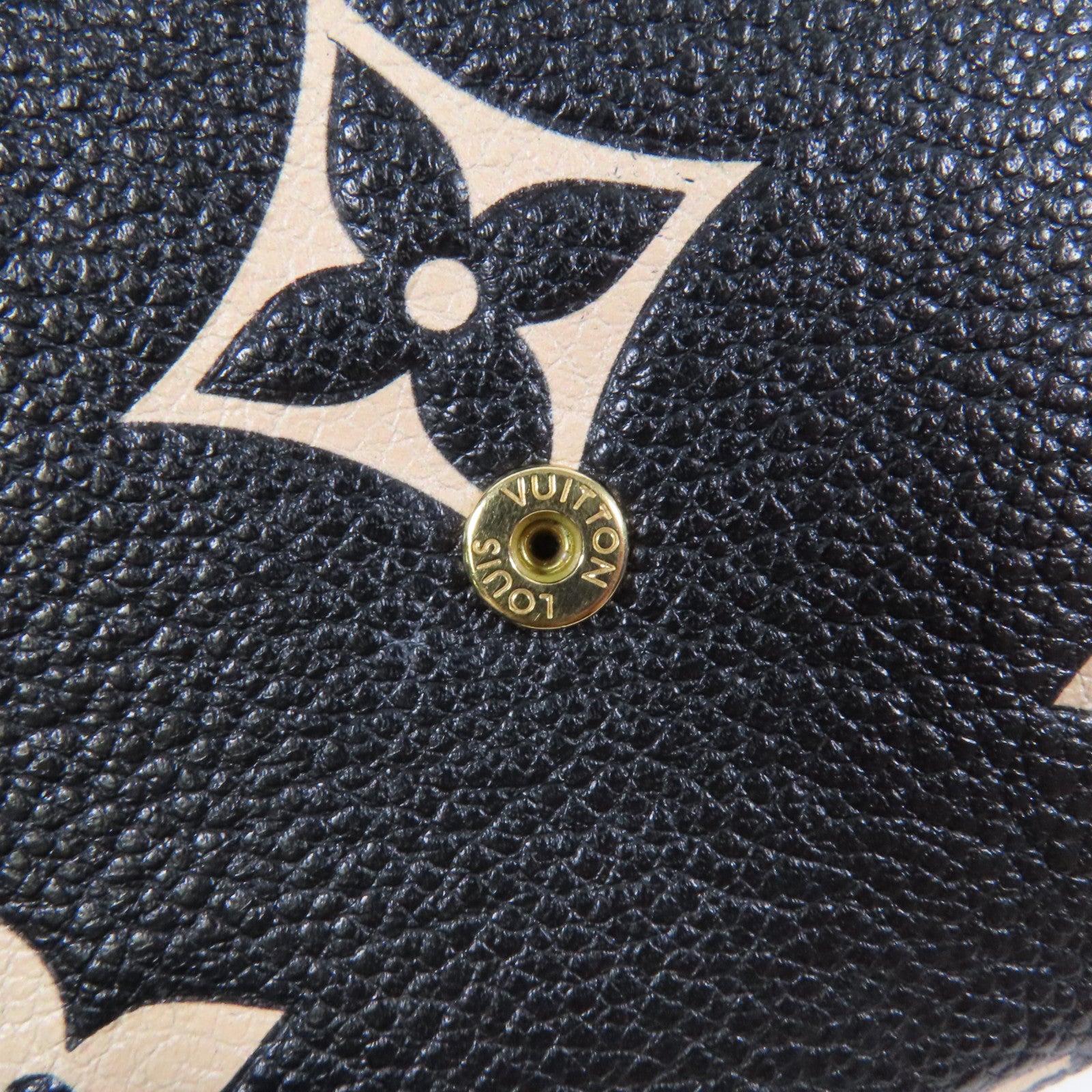 LOUIS VUITTON Monogram Empreinte Victorine Wallet金扣錢包黑色