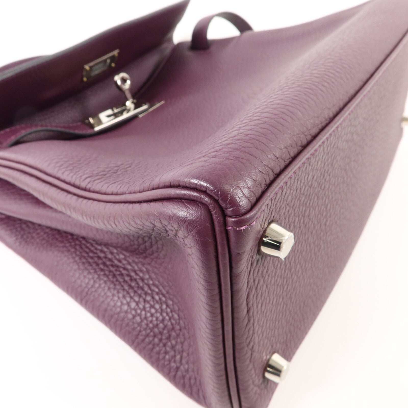 HERMES Togo皮革Kelly 28手挽肩背兩用袋Cassis