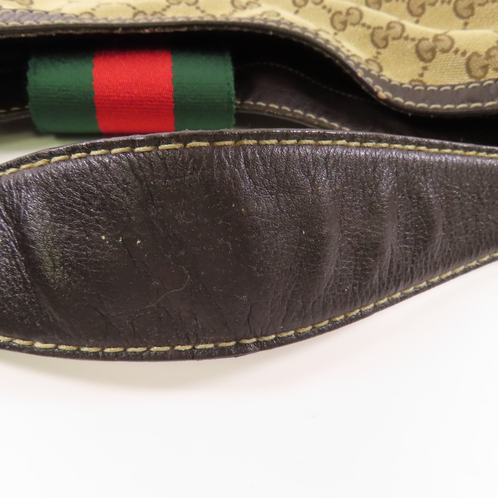 GUCCI 帆布New Web Guccissima金扣肩背袋