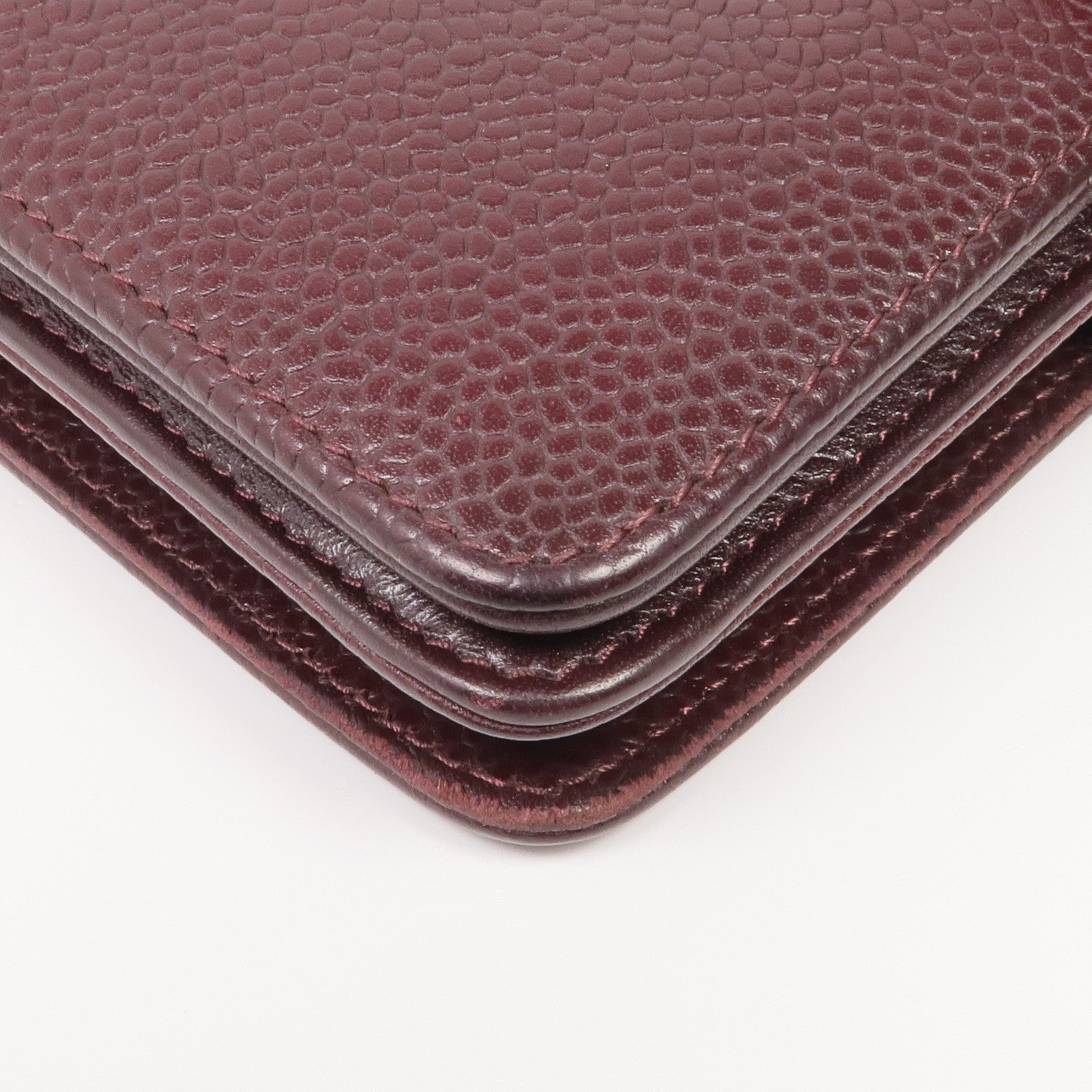 CHANEL 牛皮皮革Wallet銀扣錢包