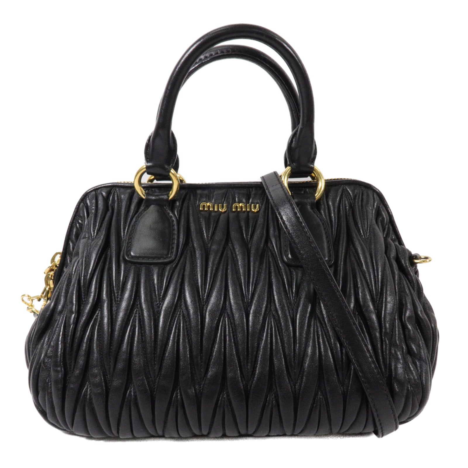 Miu Miu 羊皮皮革2 Way Bag手挽肩背兩用袋