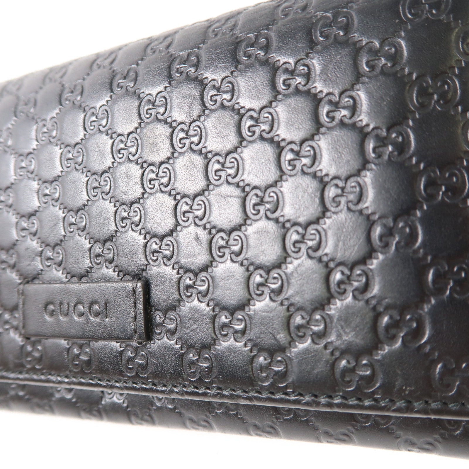 GUCCI 牛皮皮革Long Wallet長錢包黑色