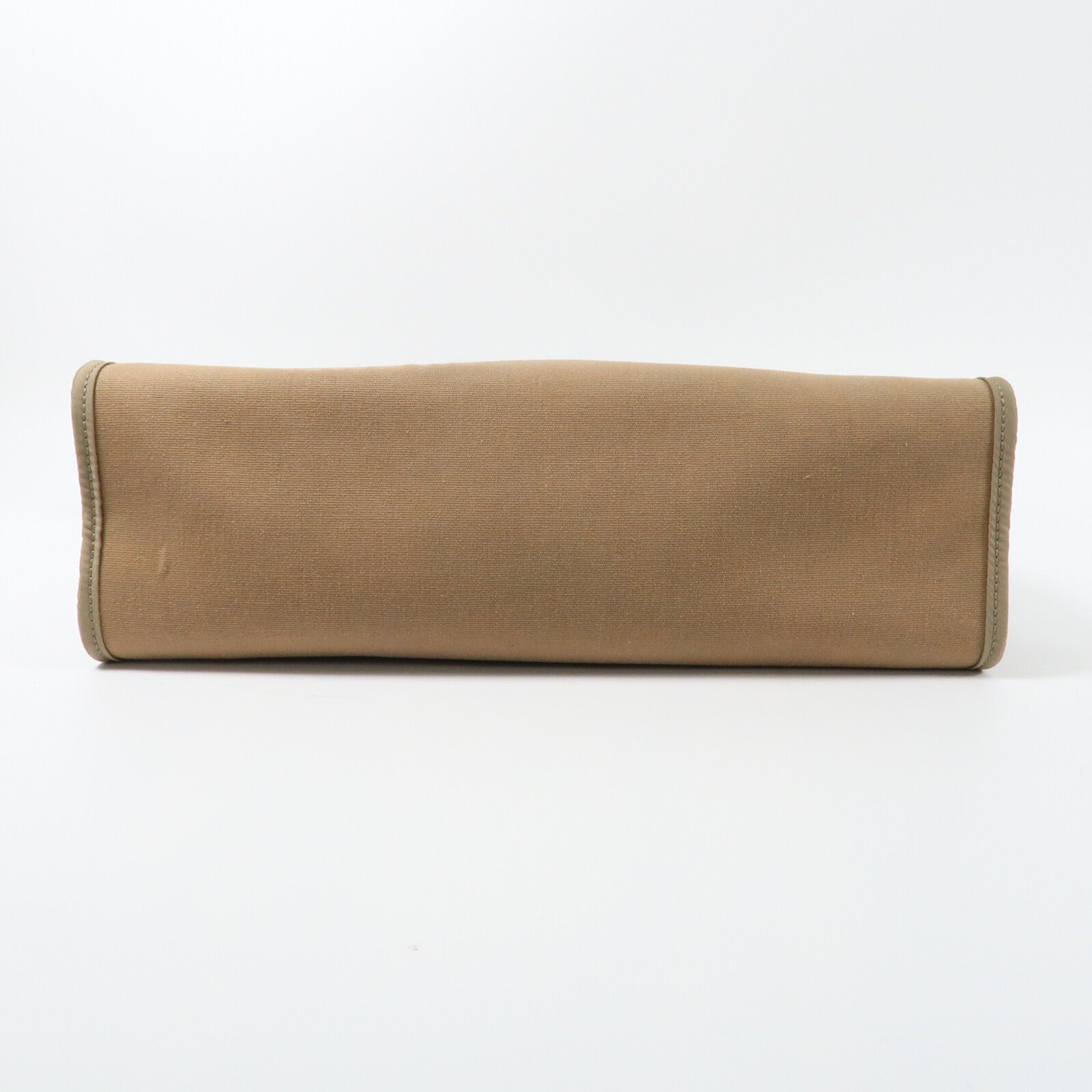HERMES 帆布/牛皮皮革Herbag PM銀扣手挽肩背兩用袋Etoupe