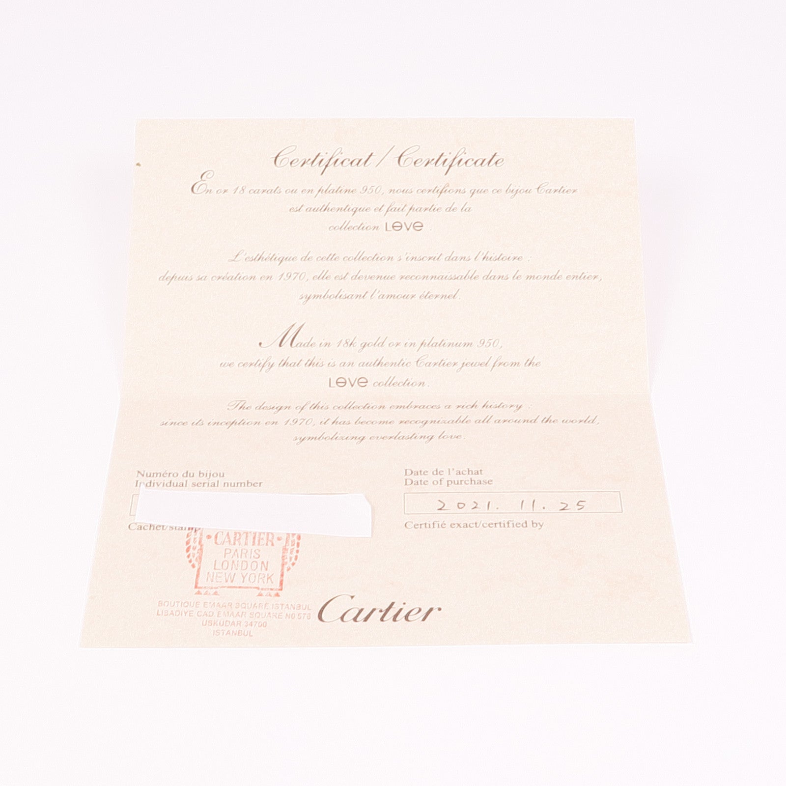 CARTIER 18K玫瑰金Love Bangle Full Diamond鑽石手鐲Cartier#17