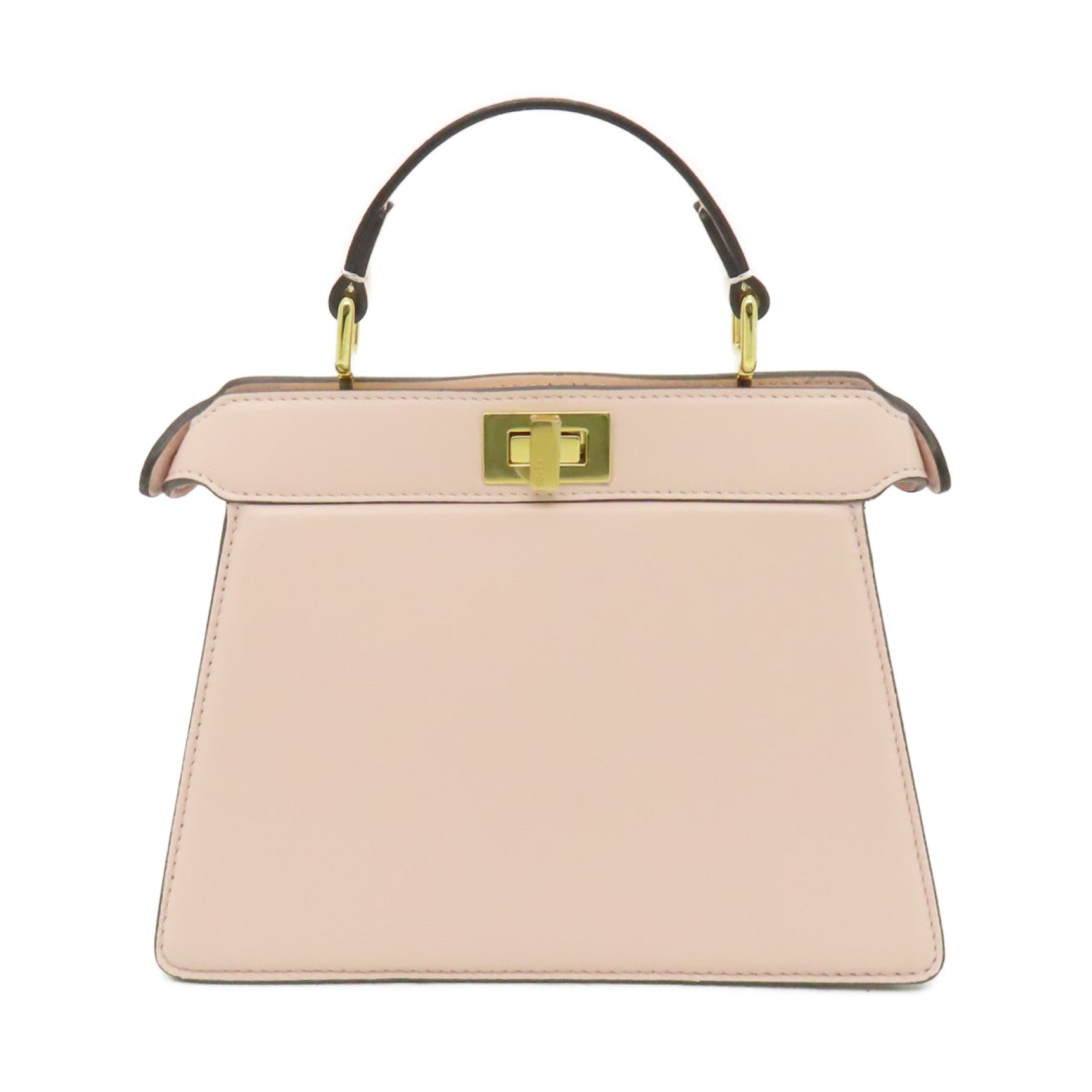 FENDI 【激減優惠】牛皮皮革Peekaboo Iseeu Small金扣手挽肩背兩用袋粉紅色