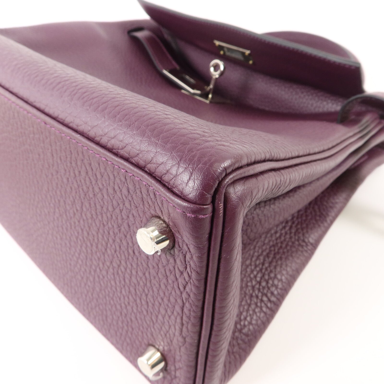 HERMES Togo皮革Kelly 28手挽肩背兩用袋Cassis