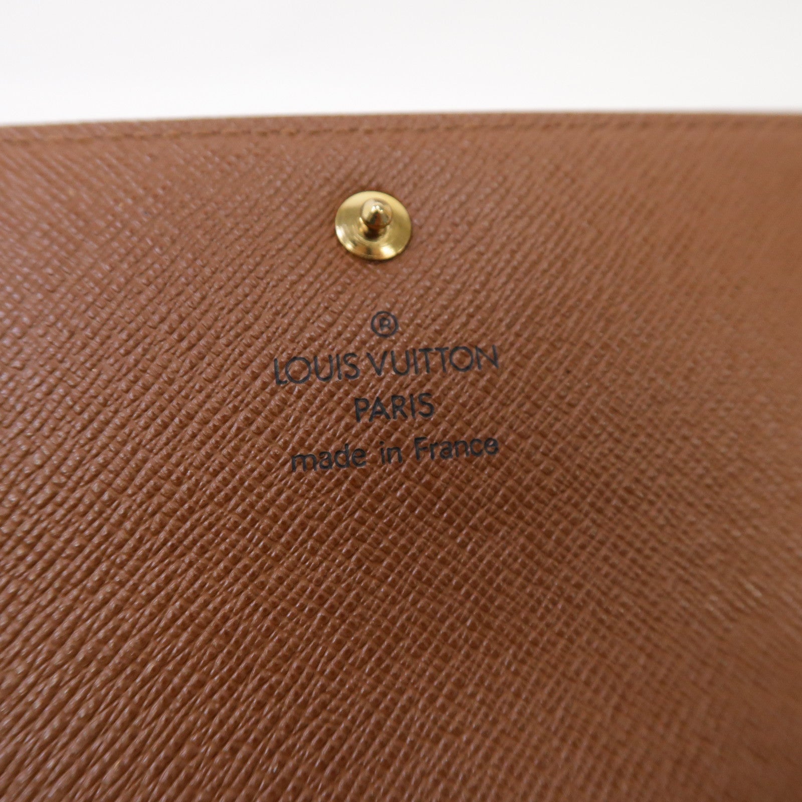 LOUIS VUITTON 【激減優惠】Monogram Porte Tresor Etui Papiers金扣啪鈕錢包啡色