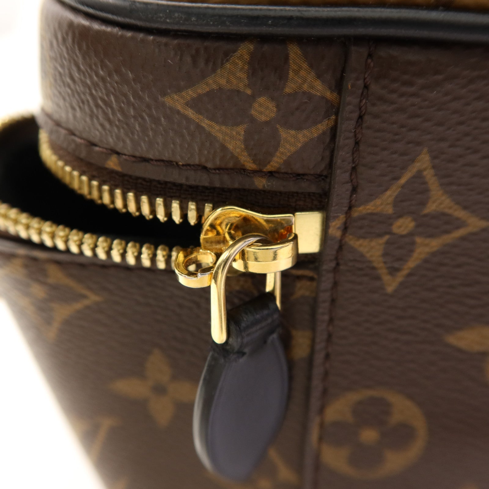 LOUIS VUITTON Monogram Reverse Vanity PM金扣手挽肩背兩用袋棕色