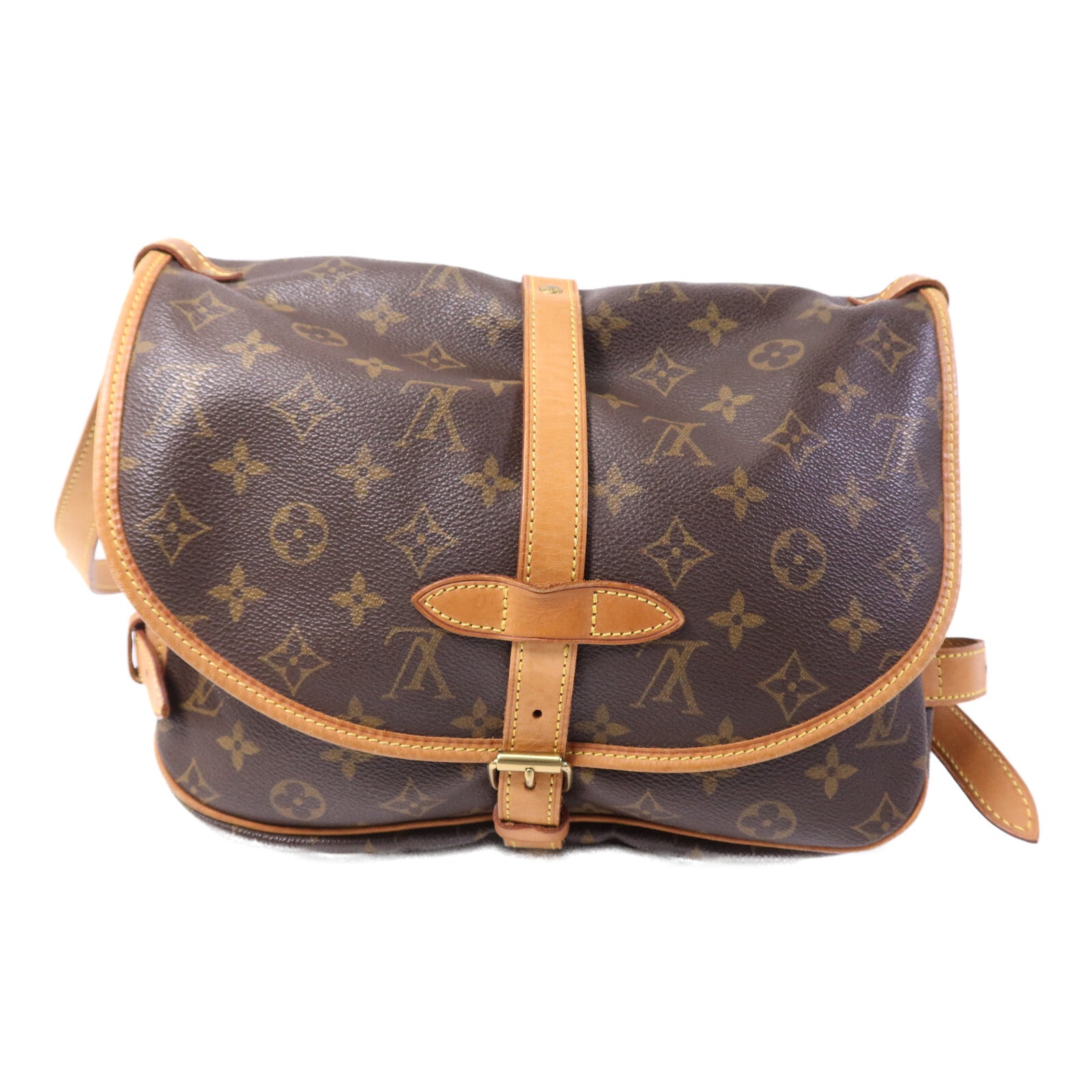 LOUIS VUITTON Monogram Saumur 30金扣肩背袋