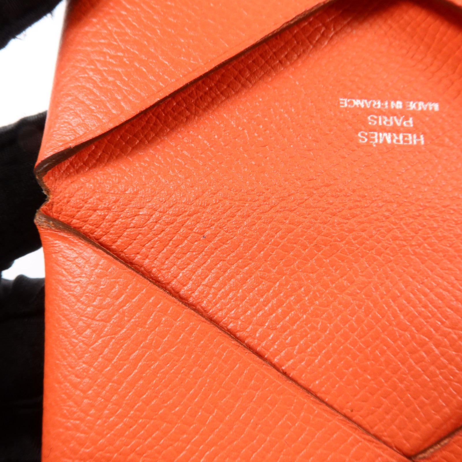 HERMES Epsom皮革Calvi Card Case銀扣卡片套Rose Jaipur