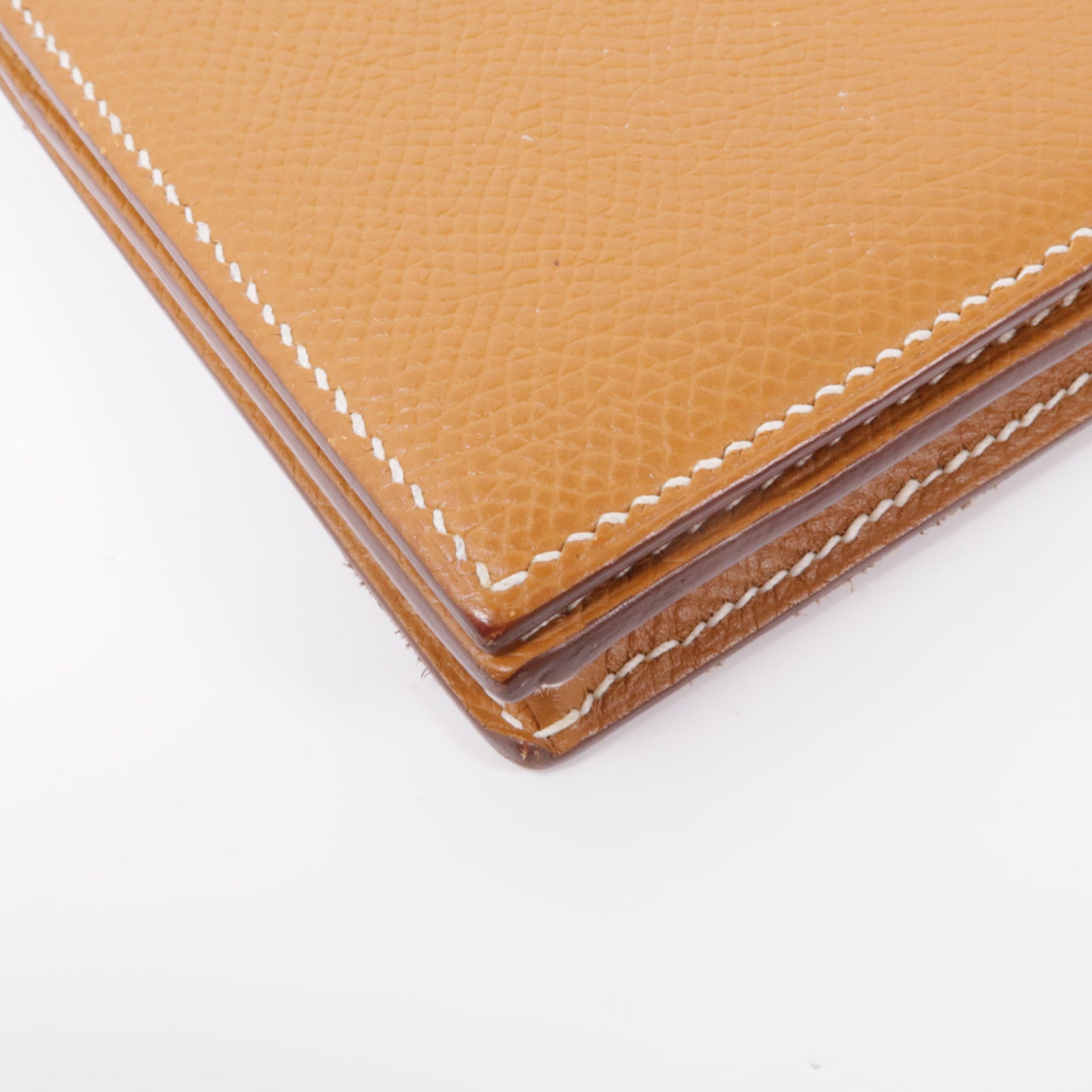 HERMES Epsom皮革Bearn Wallet銀扣長錢包Gold