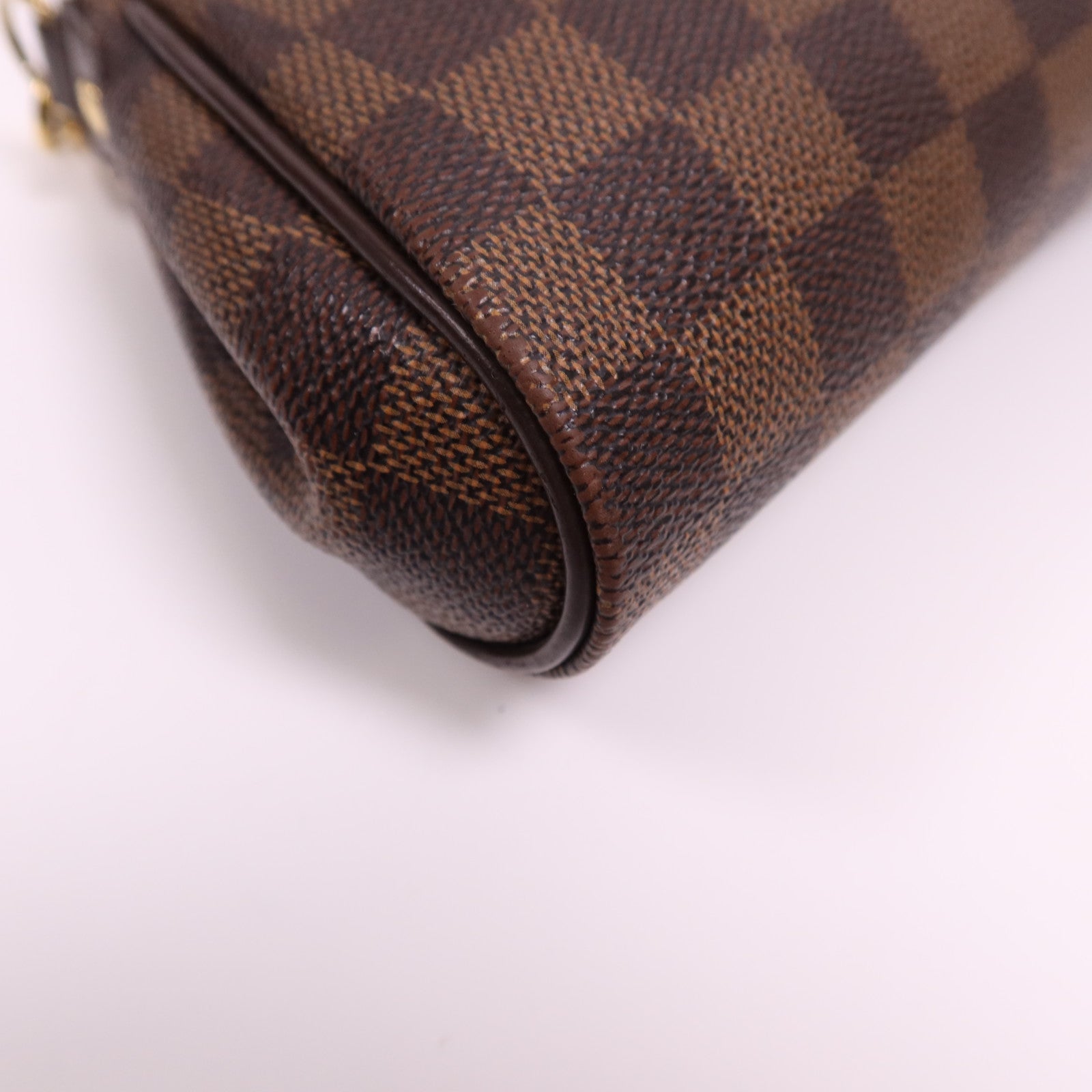 LOUIS VUITTON Damier Eva金扣手挽肩背兩用袋棕色