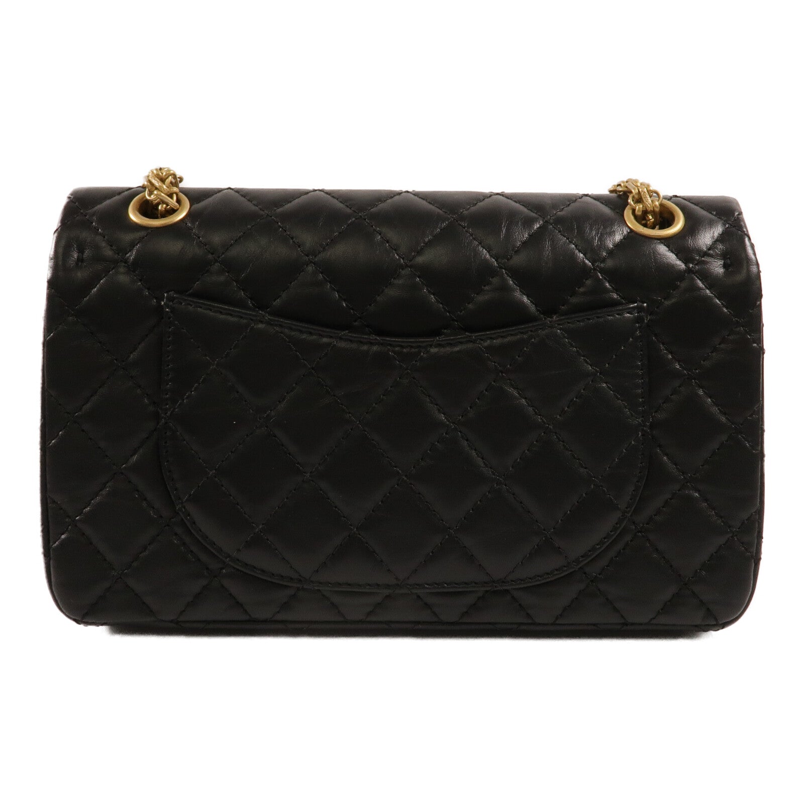 CHANEL 牛皮皮革2.55 Small鏈帶手挽肩背兩用袋
