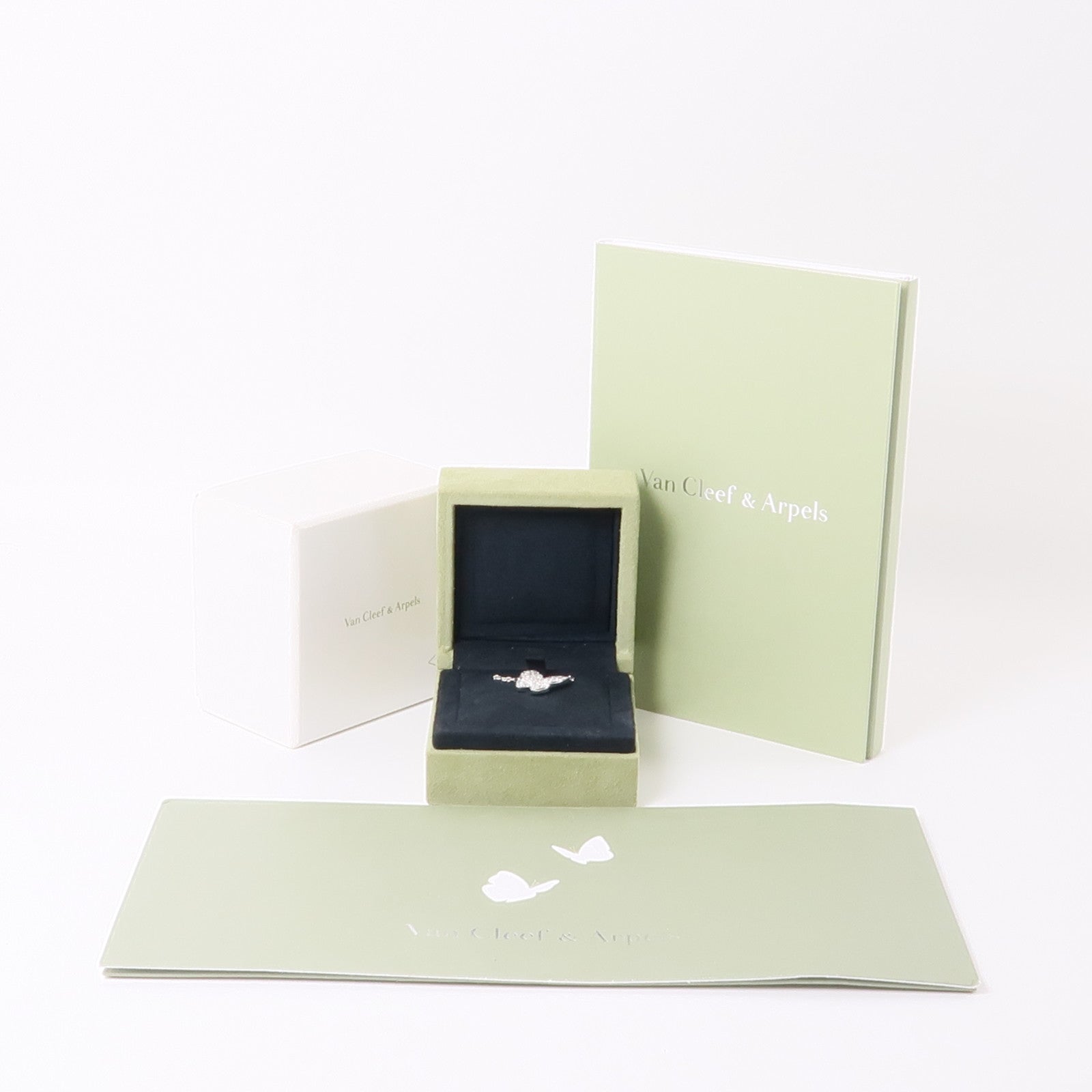 Van Cleef & Arpels【激減優惠】 18K白金Two Butterfly Pendant鑽石項鍊