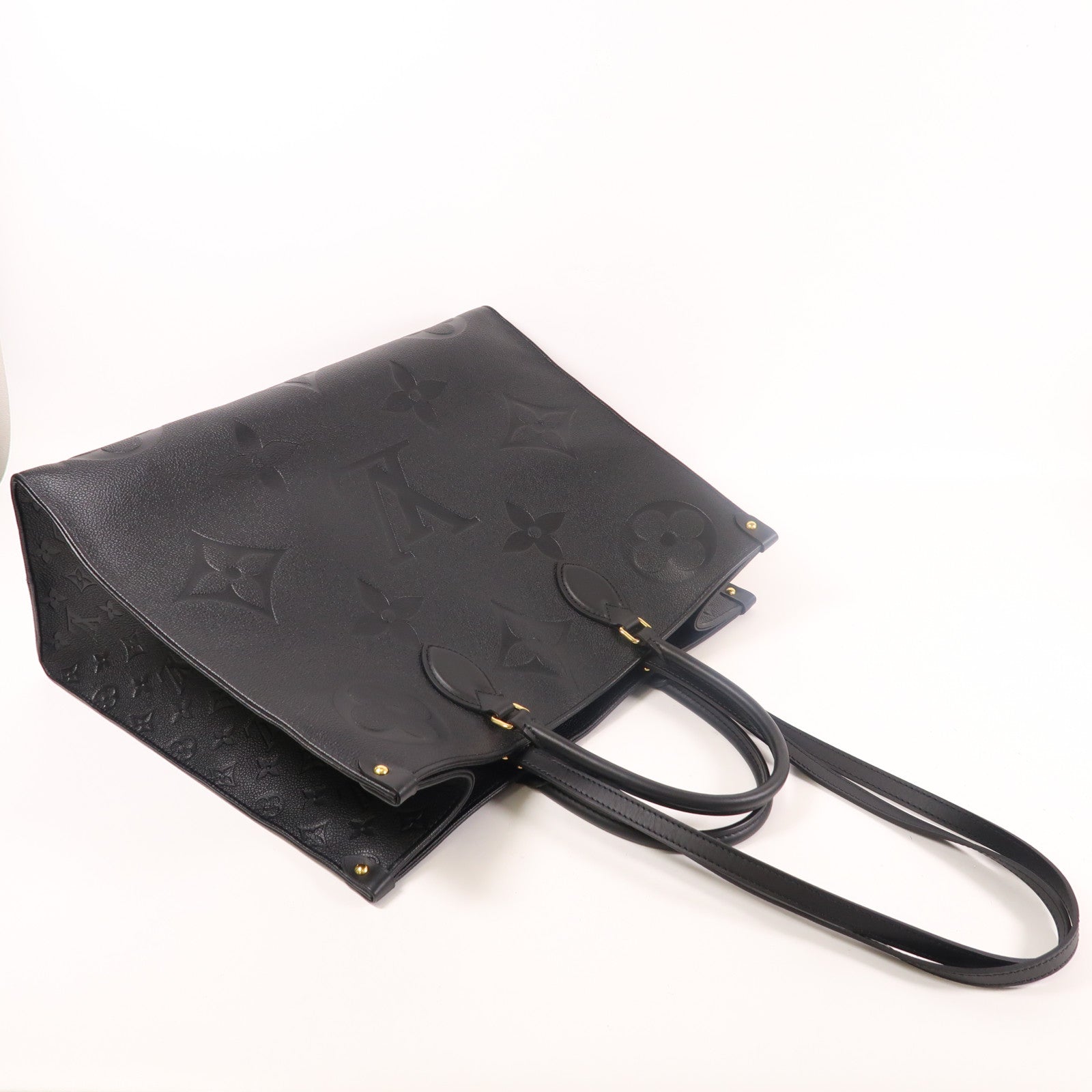 LOUIS VUITTON Monogram Empreinte On The Go GM金扣手挽肩背兩用袋
