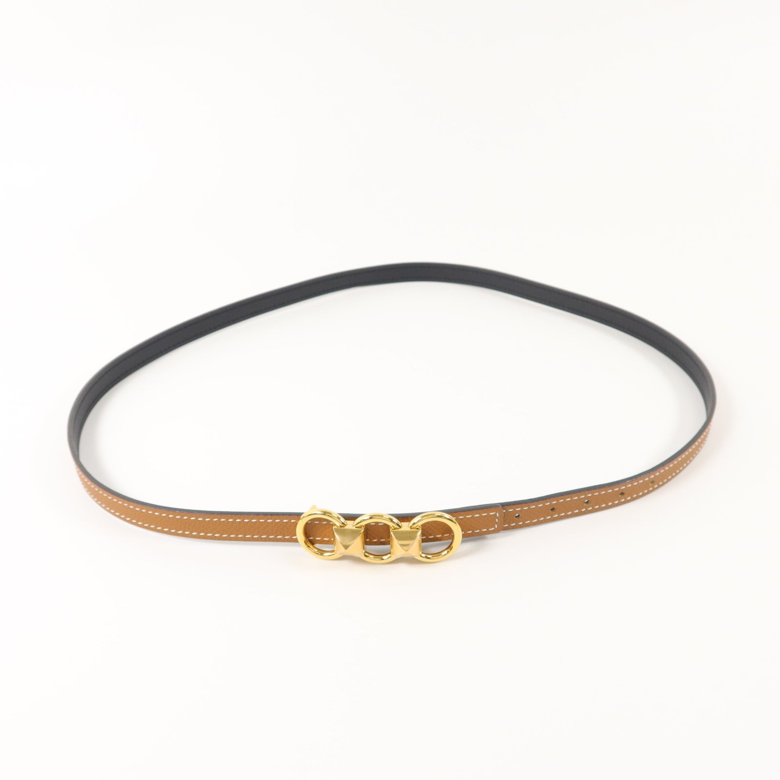 HERMES 【激減優惠】Epsom皮革Belt皮帶Gold
