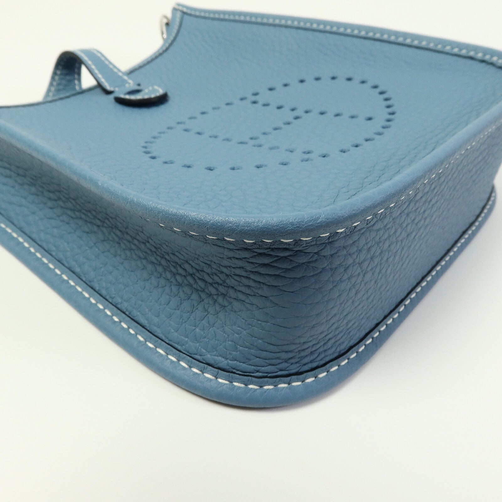 HERMES Clemence皮革Evelyne TPM肩背袋New Blue Jean