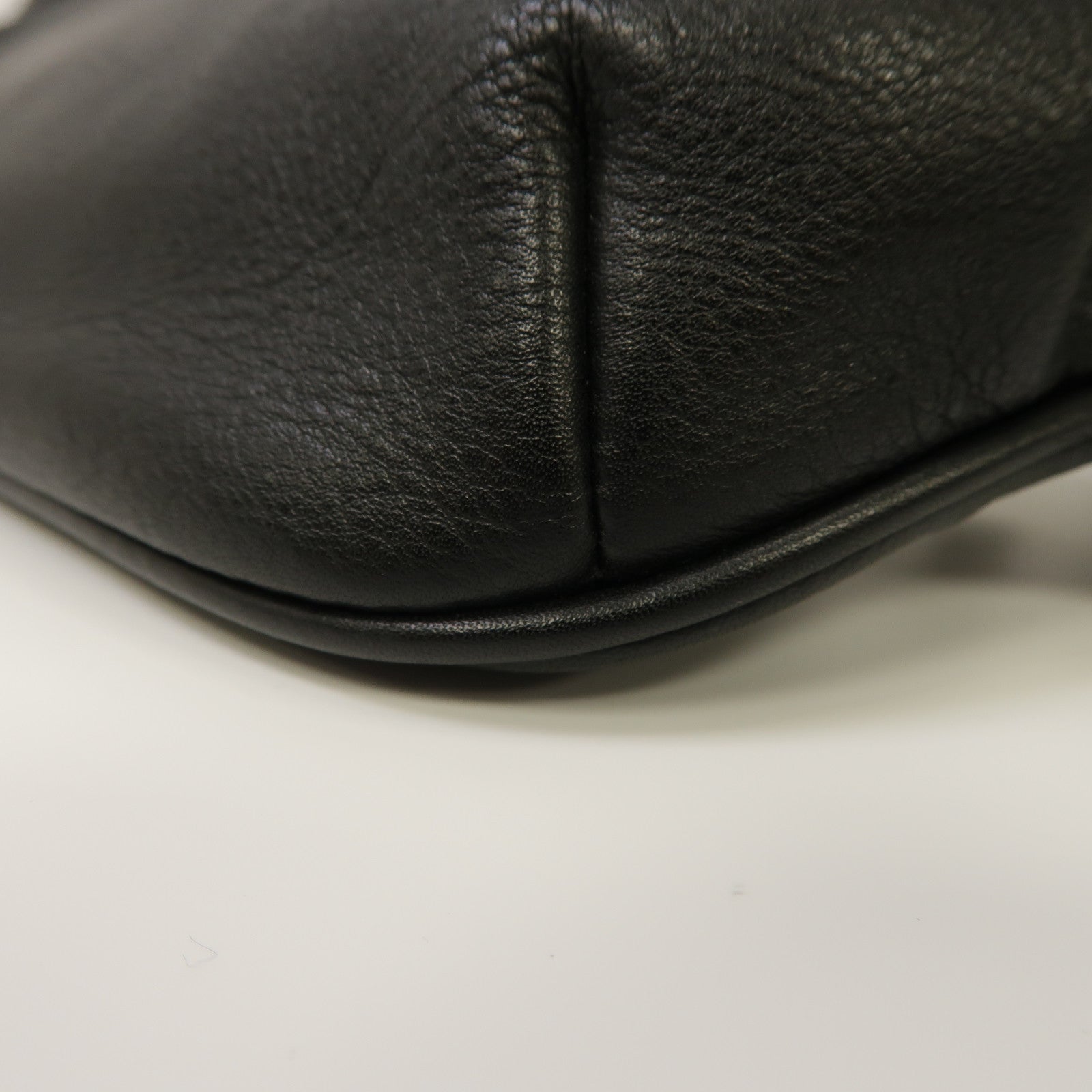 SAINT LAURENT 牛皮皮革Waist Bag銀扣腰包黑色