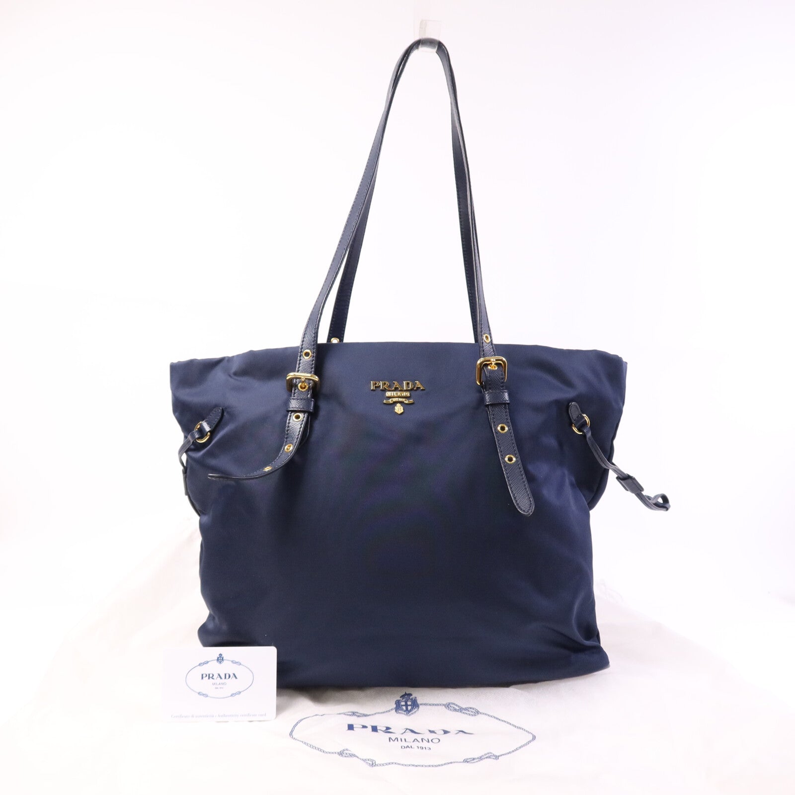 PRADA 【激減優惠】尼龍Tote Bag金扣手挽袋