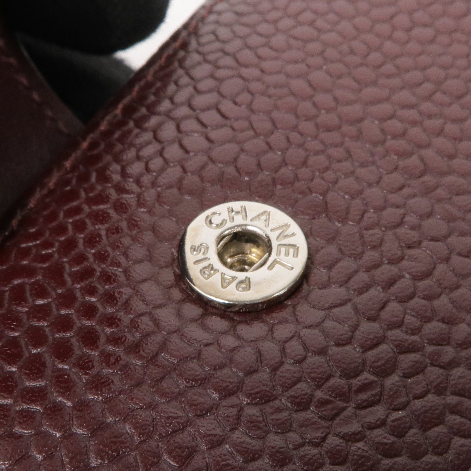 CHANEL 牛皮皮革Wallet銀扣錢包