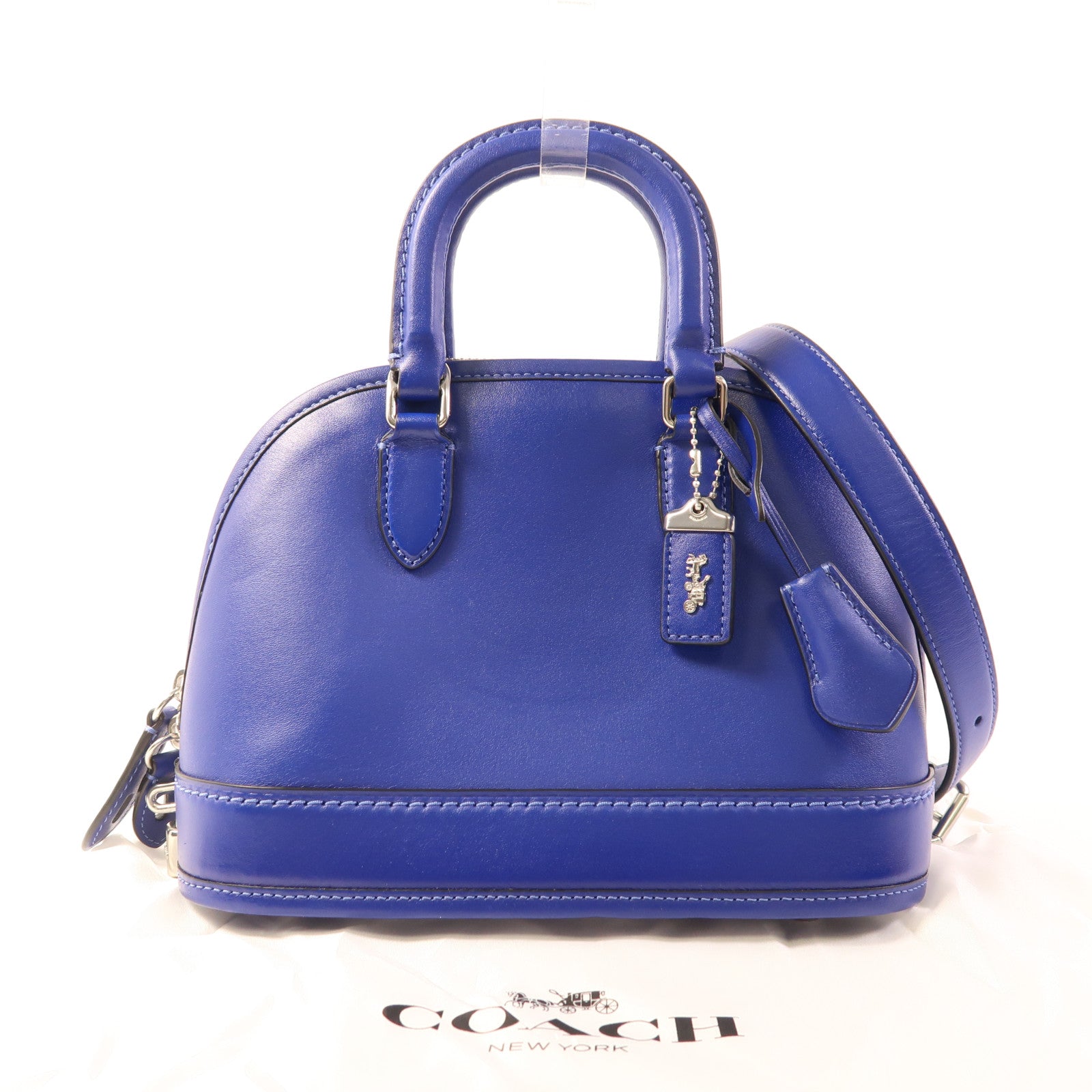 COACH 牛皮皮革Revel Bag 24銀扣手挽肩背兩用袋