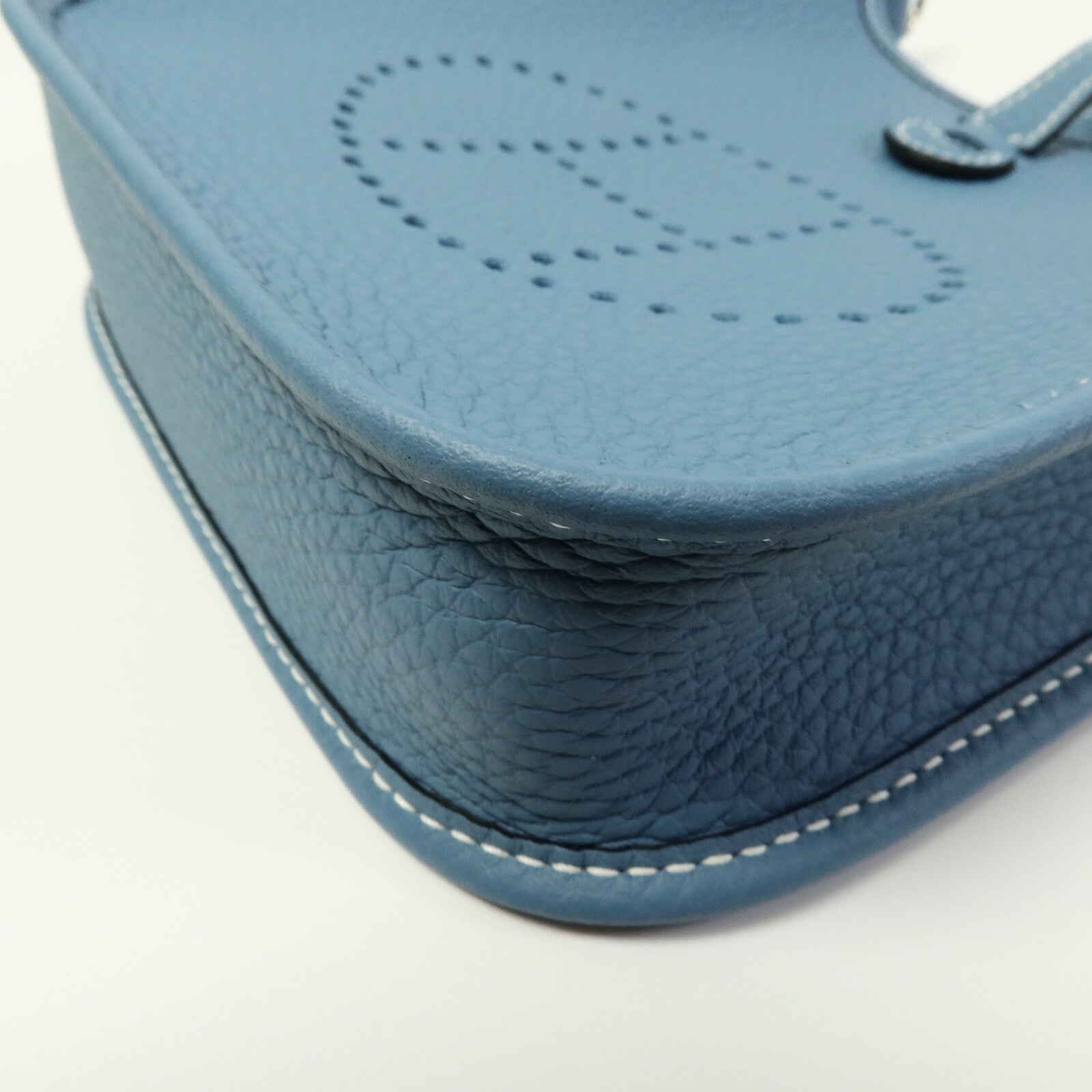 HERMES Clemence皮革Evelyne TPM肩背袋New Blue Jean
