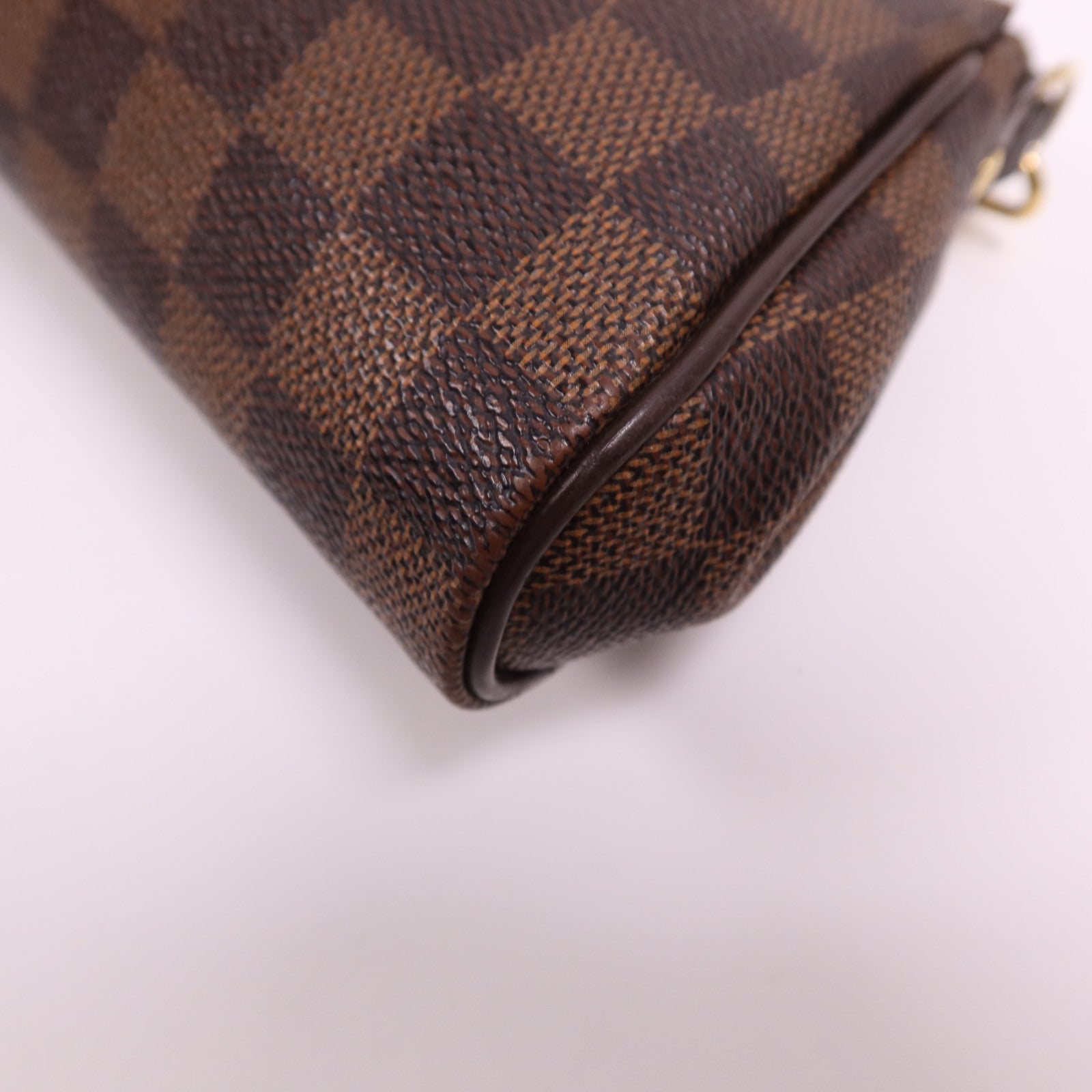 LOUIS VUITTON Damier Eva金扣手挽肩背兩用袋棕色