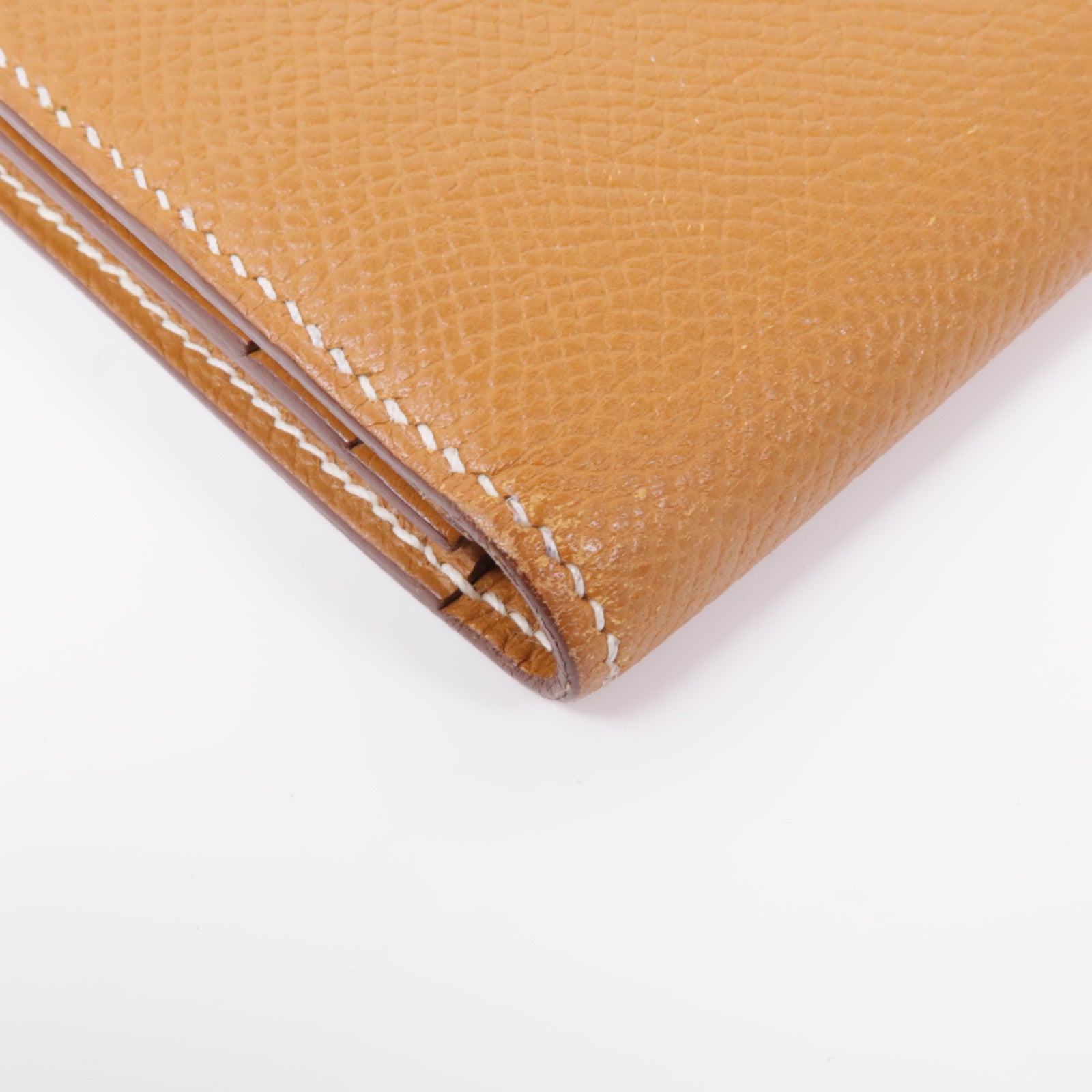HERMES Epsom皮革Bearn Wallet銀扣長錢包Gold