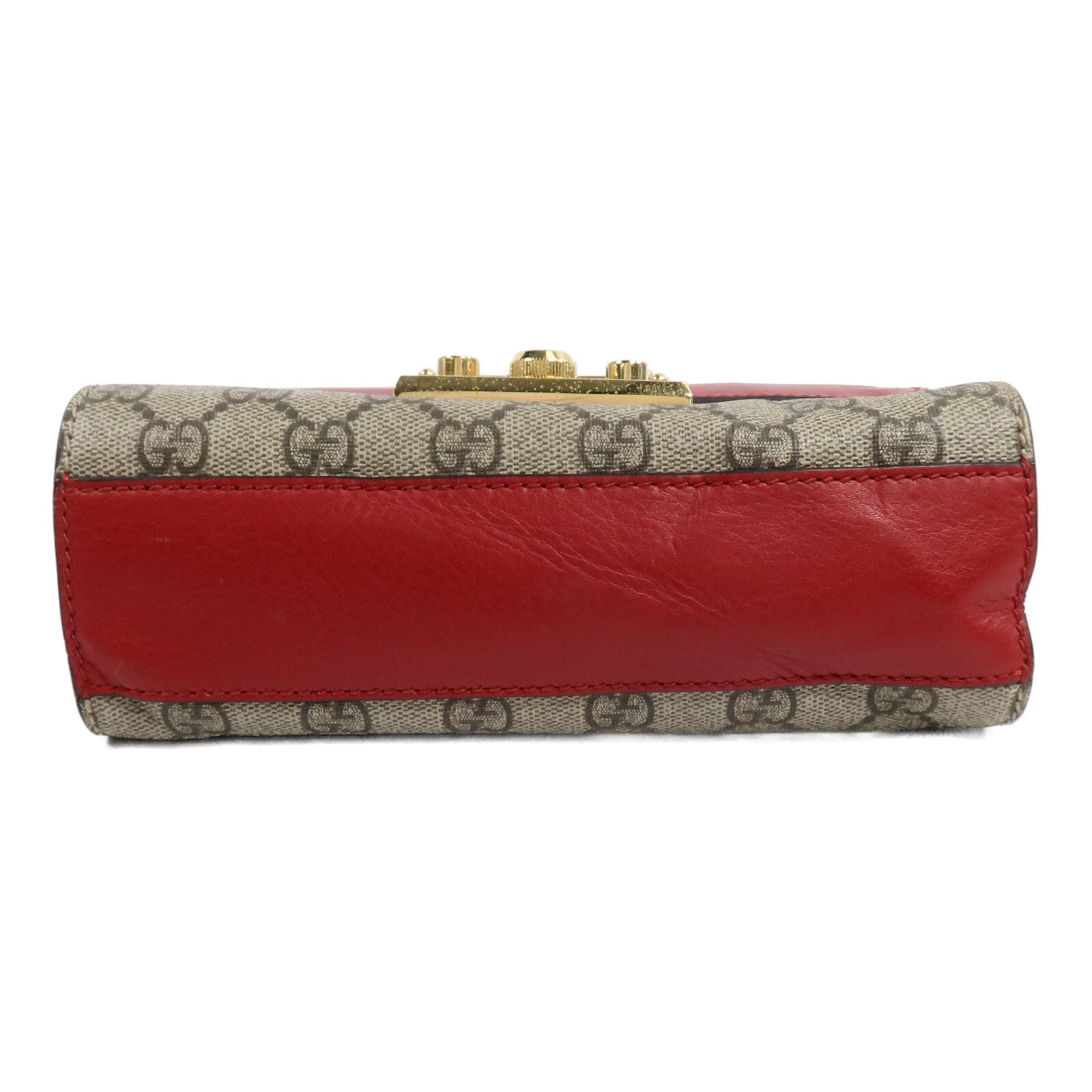 GUCCI 漆皮皮革Padlock Small鏈帶肩背袋