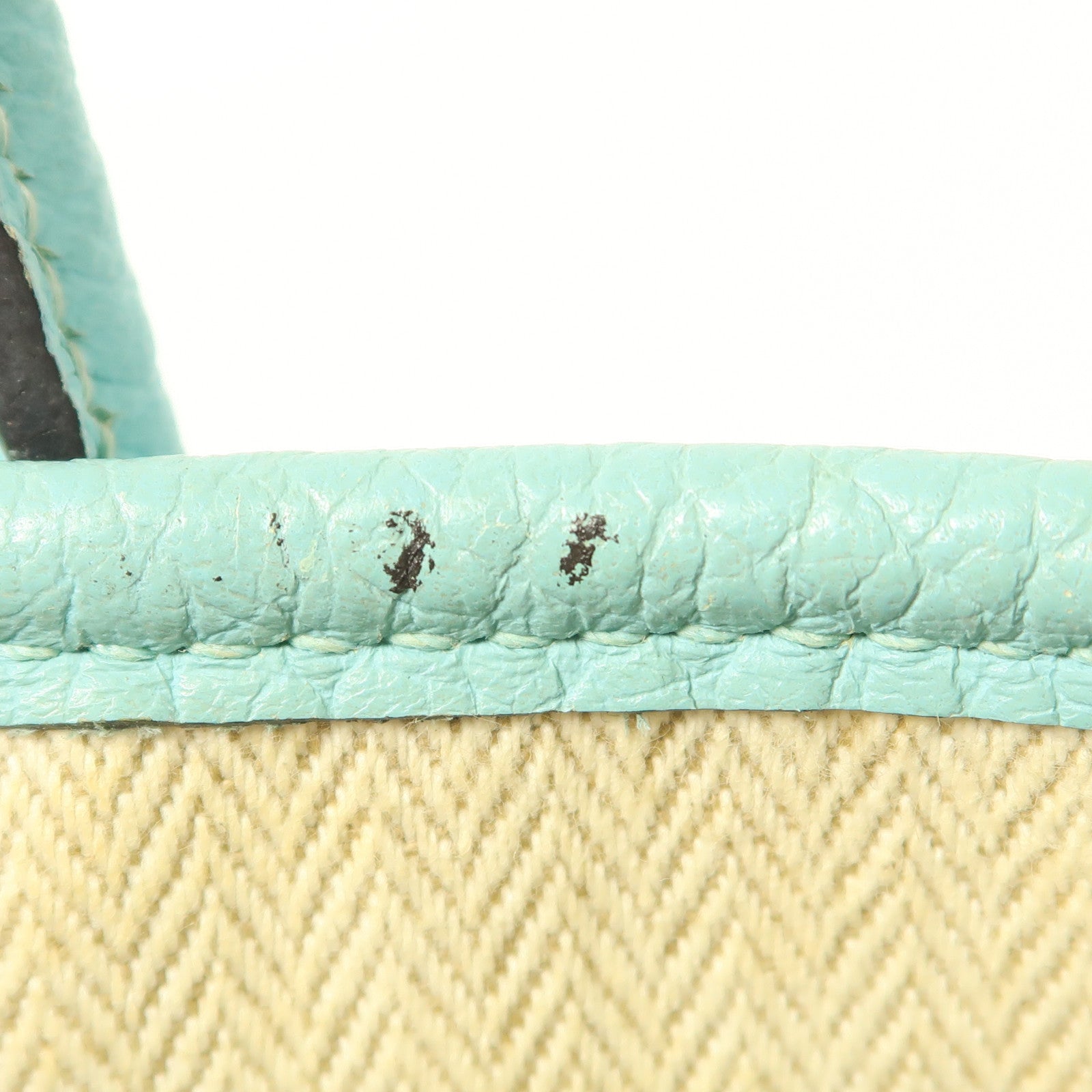 HERMES Country皮革Garden Party TPM銀扣手挽袋3P Bleu Atoll