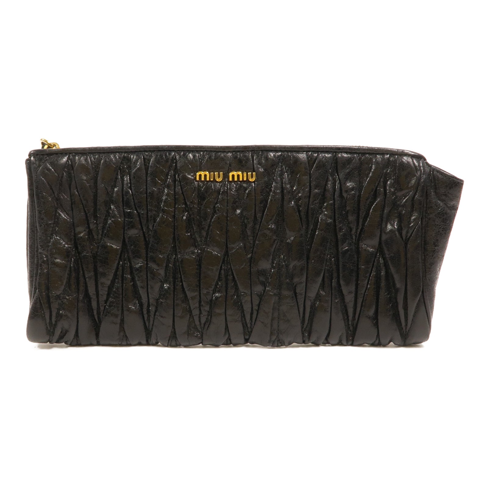 Miu Miu 羊皮皮革Matelasse Pouch手拿包