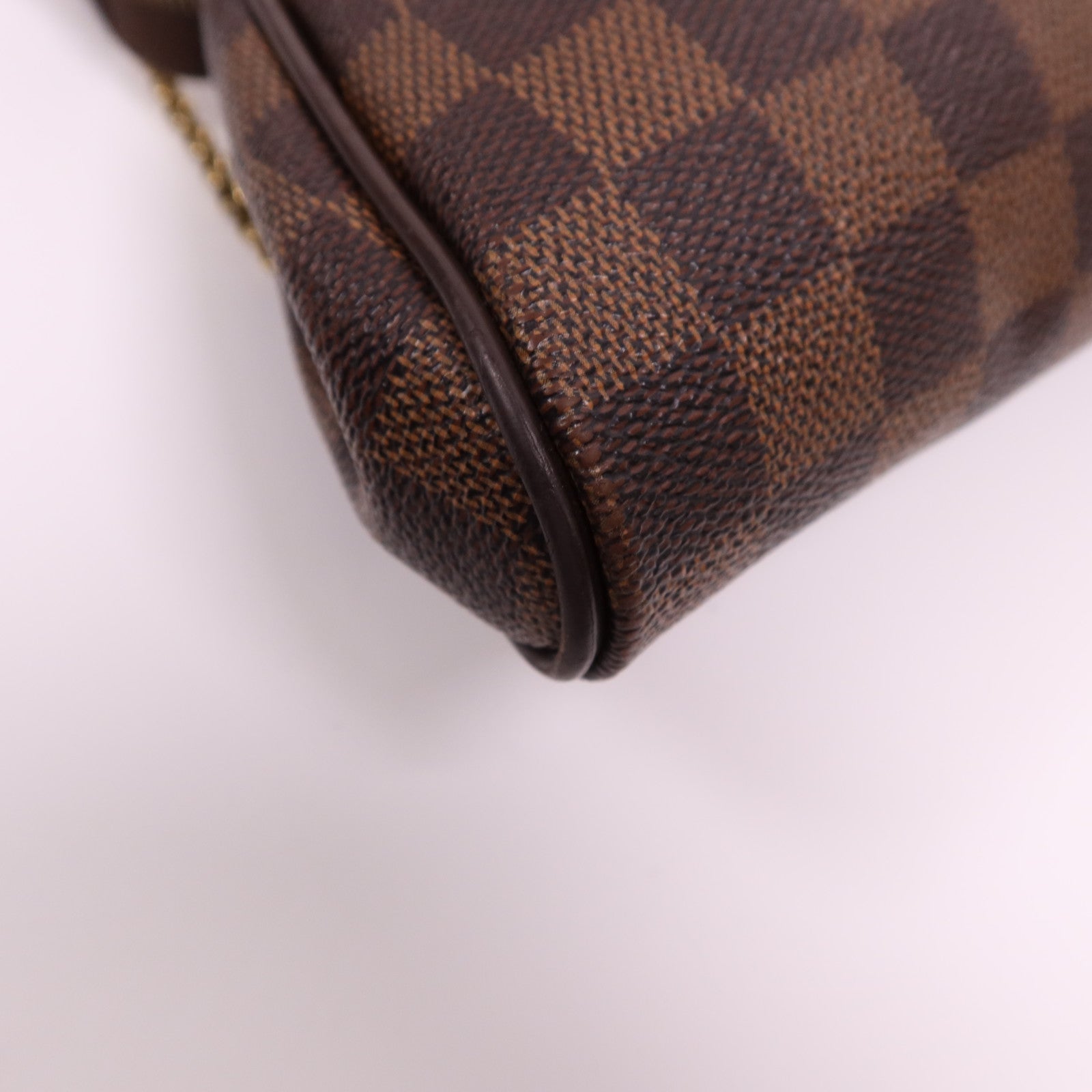 LOUIS VUITTON Damier Eva金扣手挽肩背兩用袋棕色