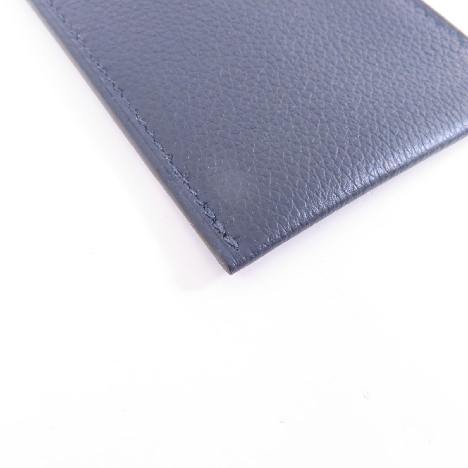 HERMES Clemence皮革Card Case卡片套藍色/灰色