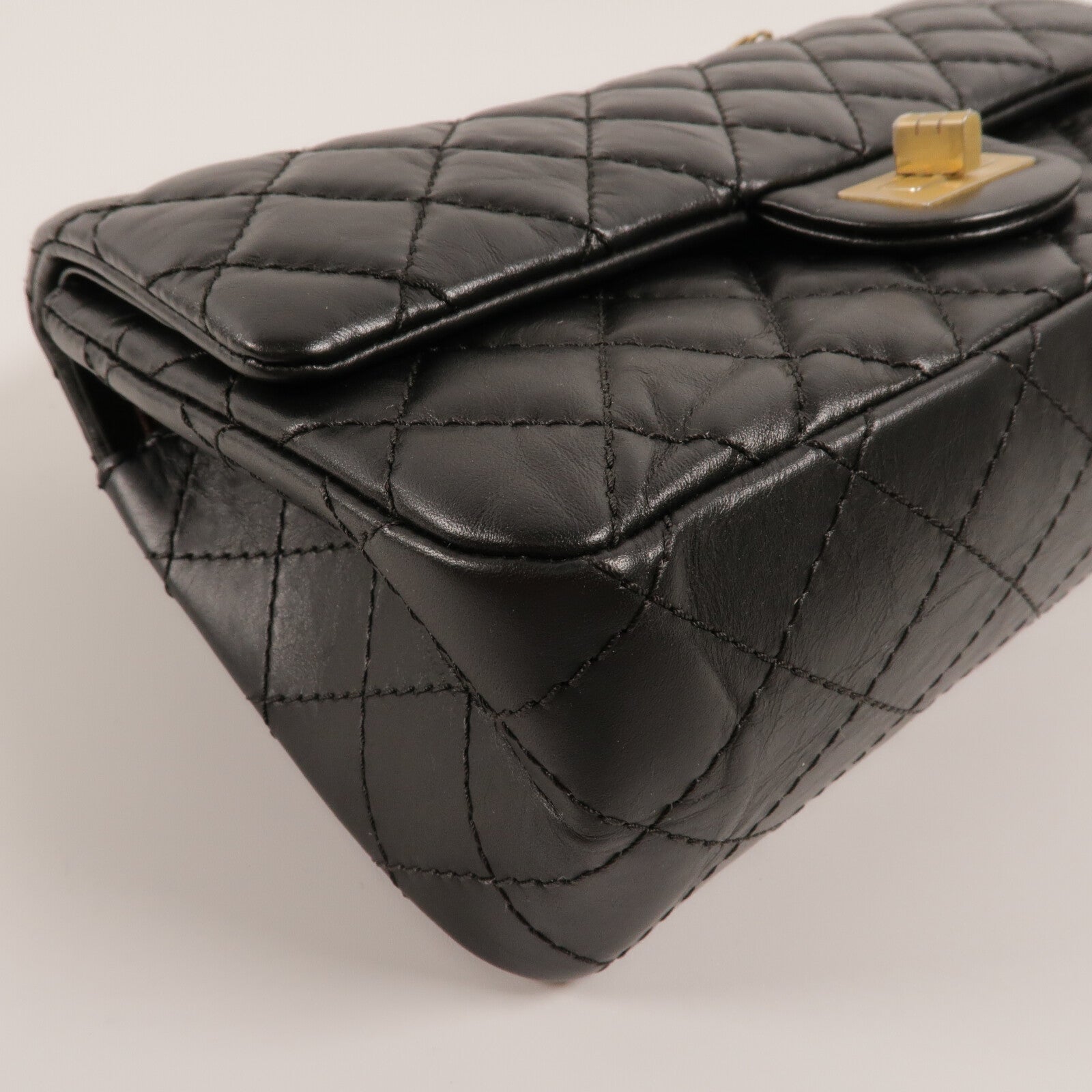 CHANEL 牛皮皮革2.55 Small鏈帶手挽肩背兩用袋