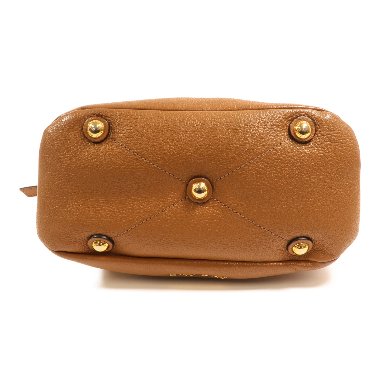 Miu Miu 牛皮皮革2 Way Shoulder金扣手挽肩背兩用袋