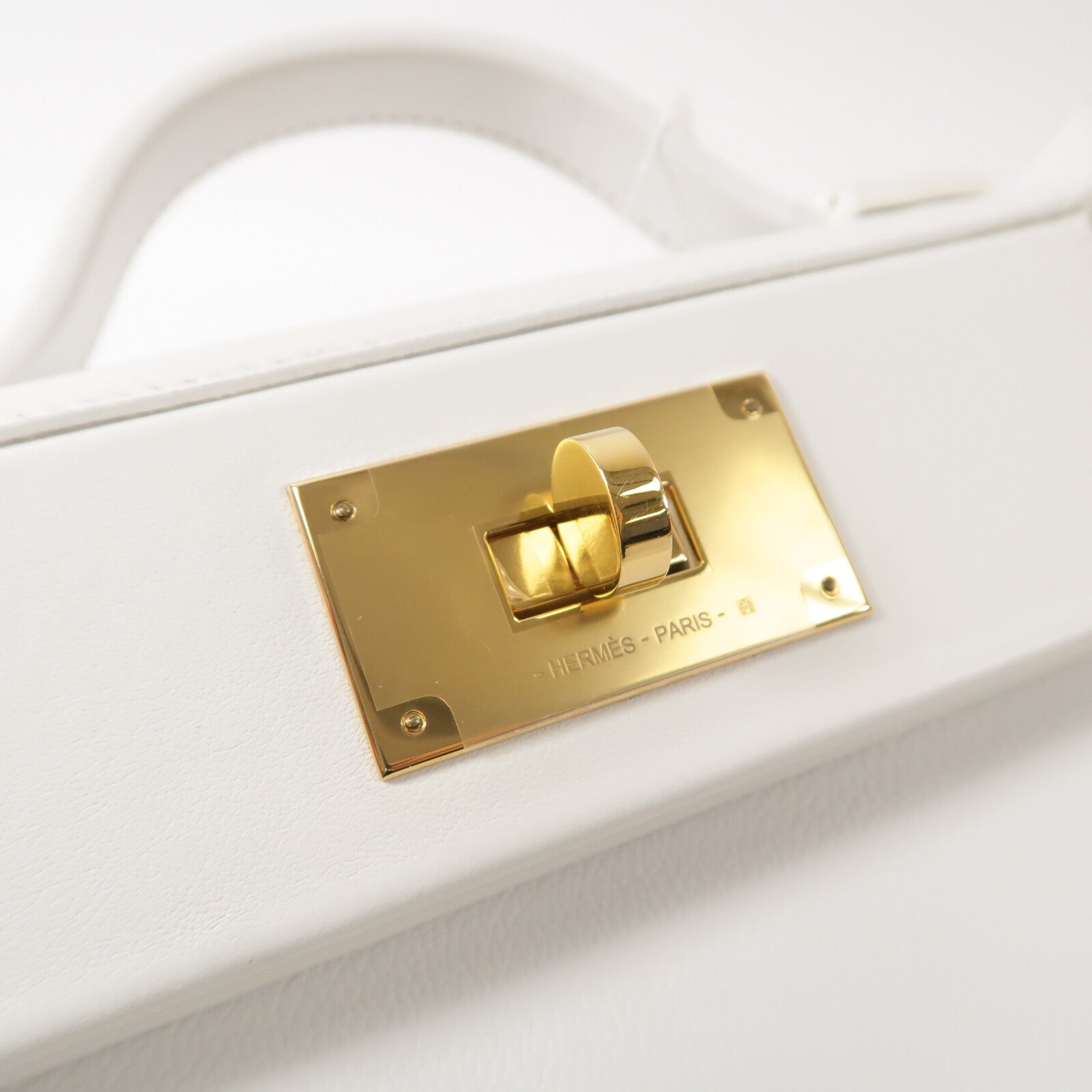 HERMES Evercolor皮革24/24 Mini手挽肩背兩用袋Craie