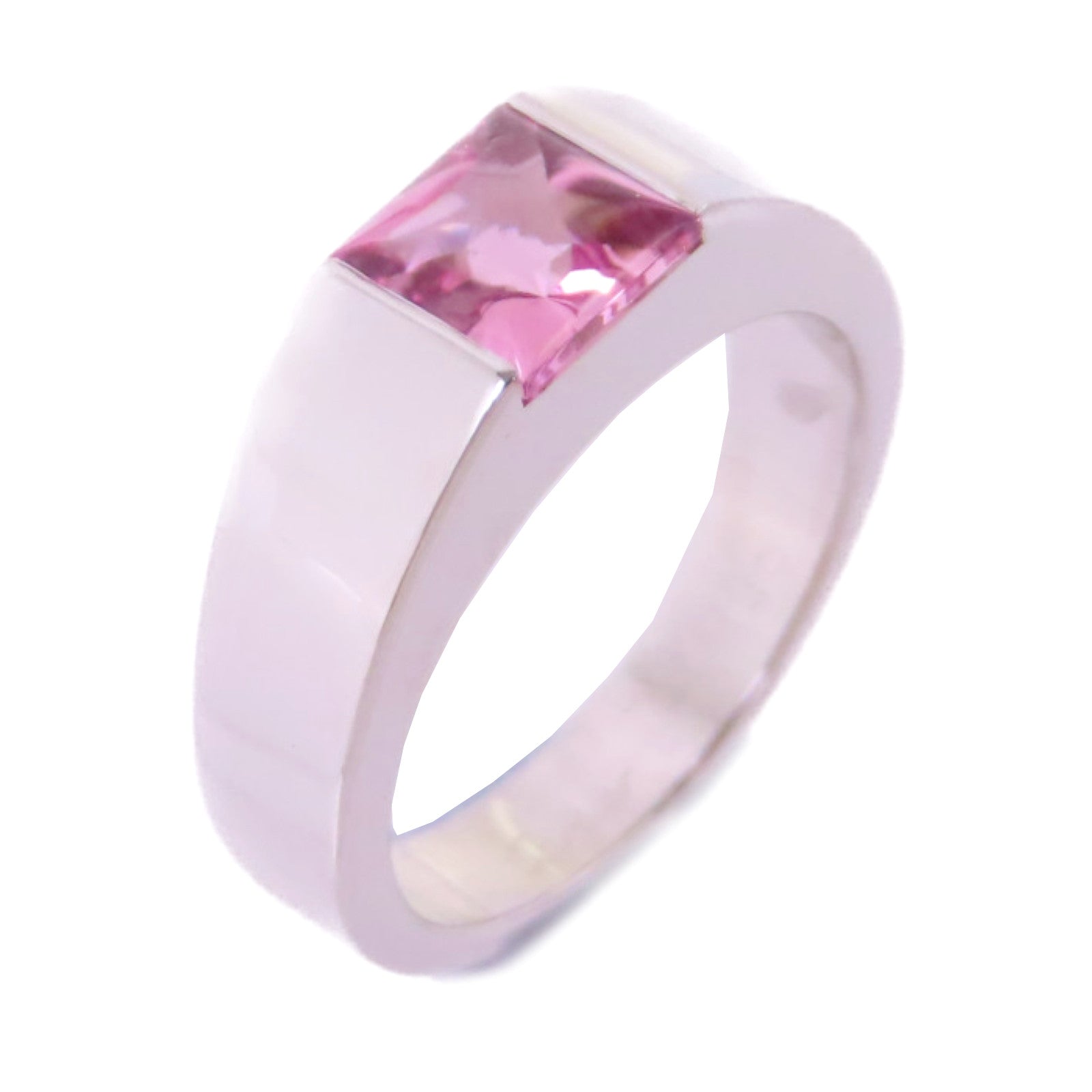 CARTIER 18K白金/電氣石Tourmaline Ring戒指#51/US#5.75