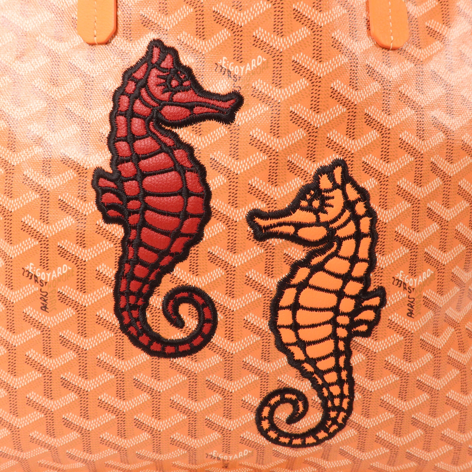 GOYARD 塗層帆布/牛皮皮革Anjou PM手挽袋