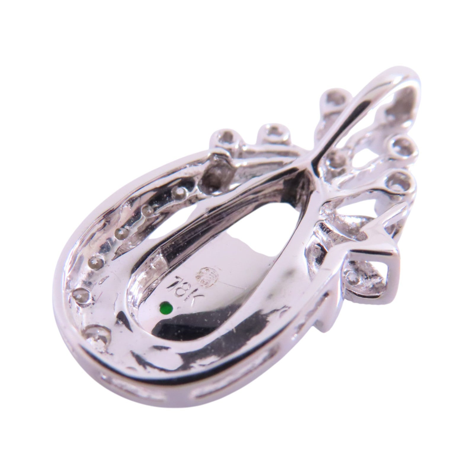 JEWELRY 18K白金/翡翠/鑽石Jade Diamond Pendant Top吊墜頭扣