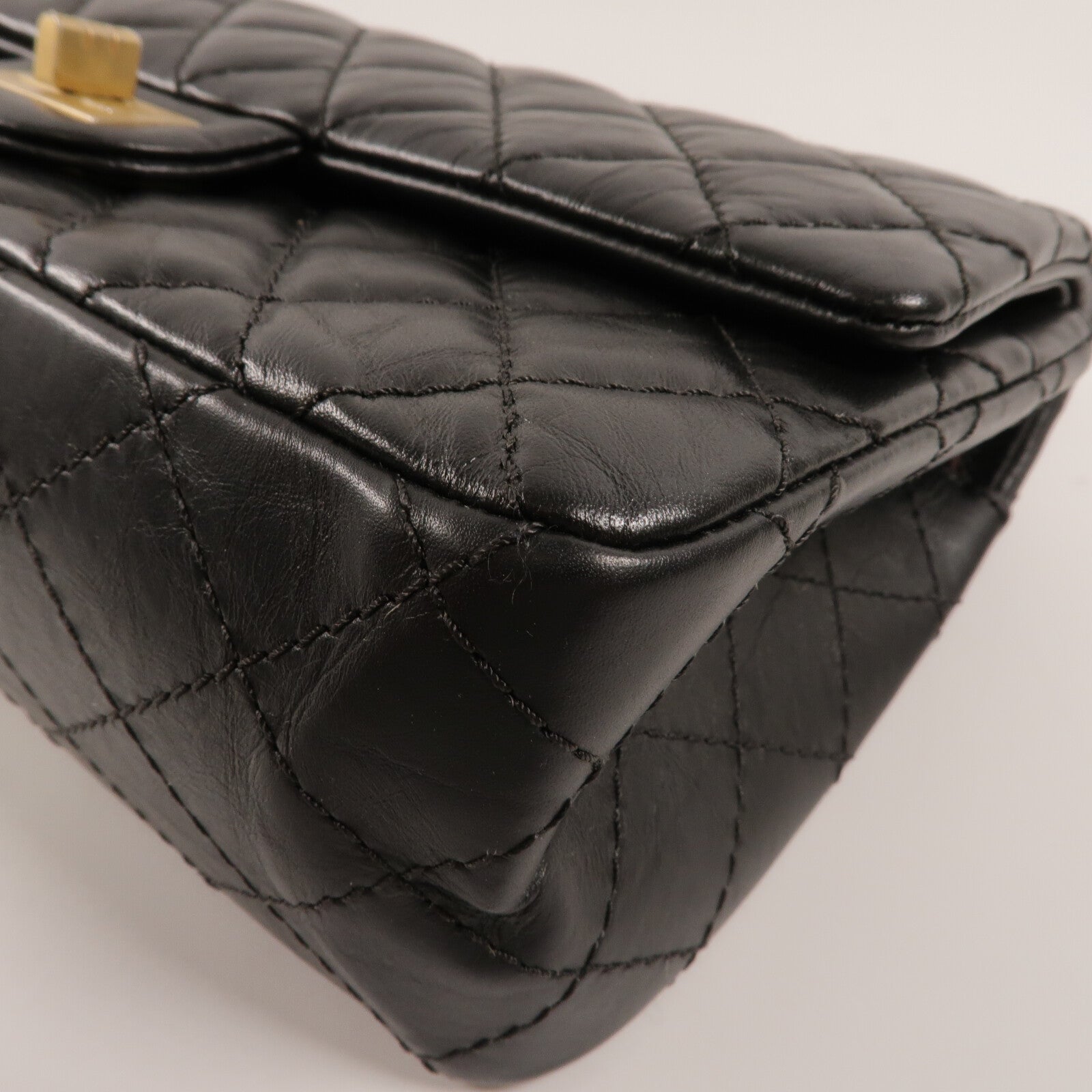 CHANEL 牛皮皮革2.55 Small鏈帶手挽肩背兩用袋