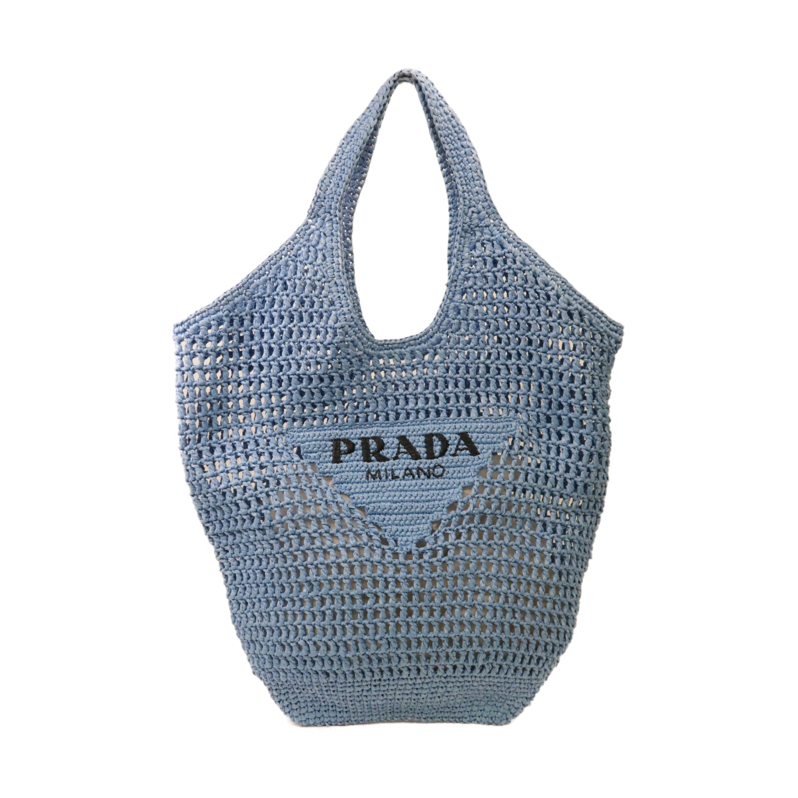 PRADA 酒椰Tote Bag手挽袋藍色