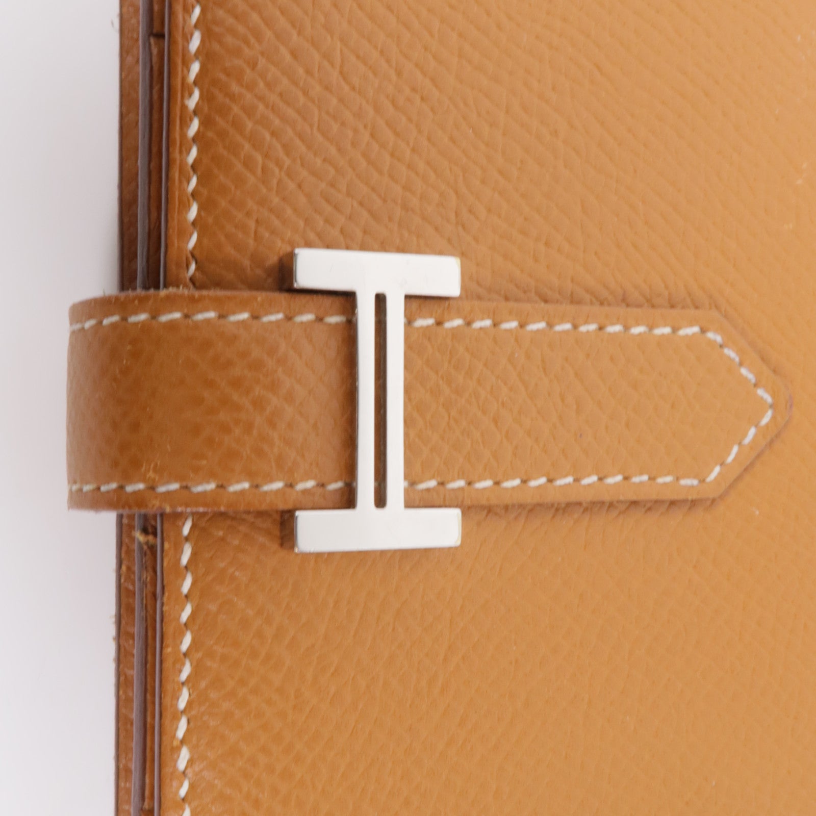 HERMES Epsom皮革Bearn Wallet銀扣長錢包Gold