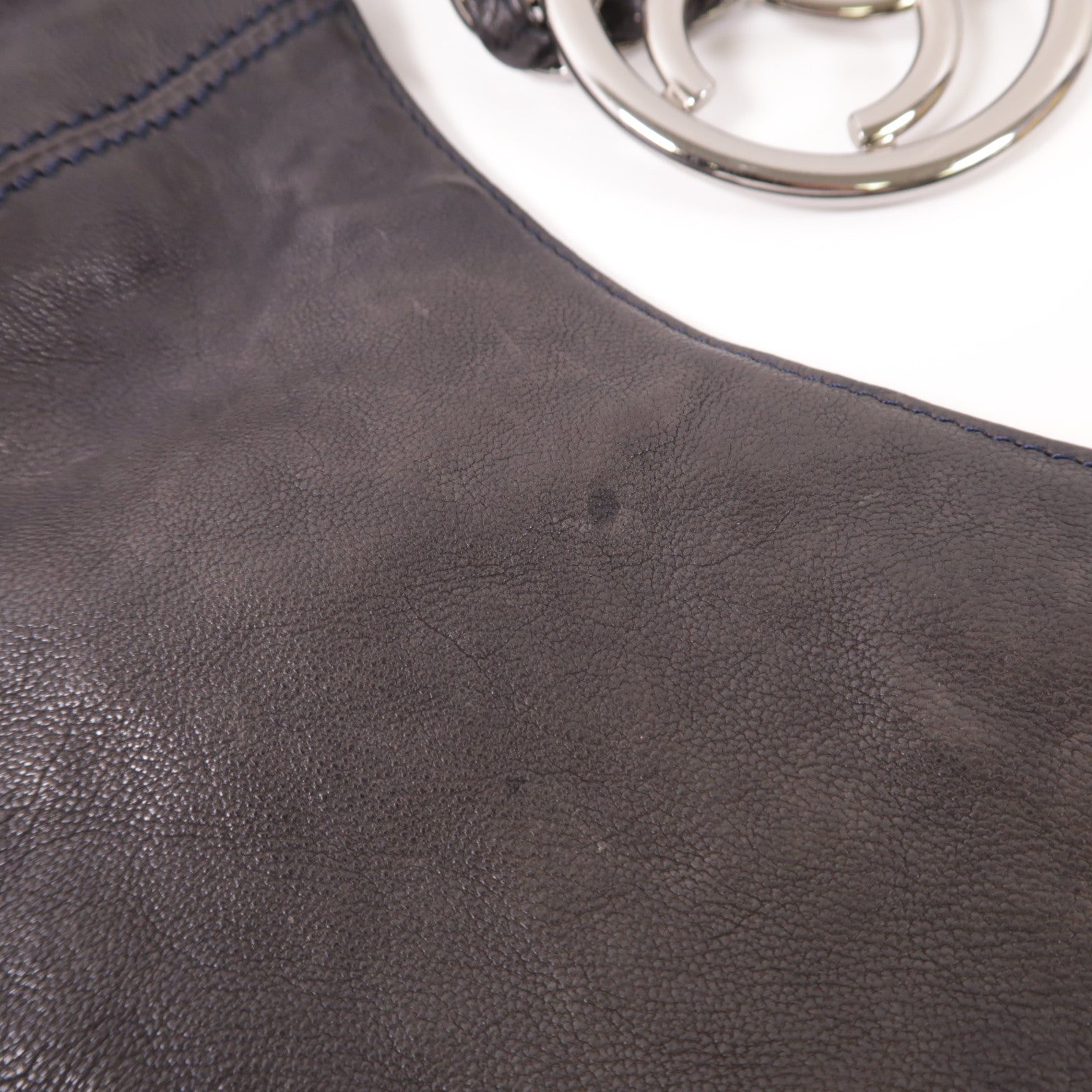 CHANEL 牛皮皮革Chain Shoulder銀扣鏈帶肩背袋