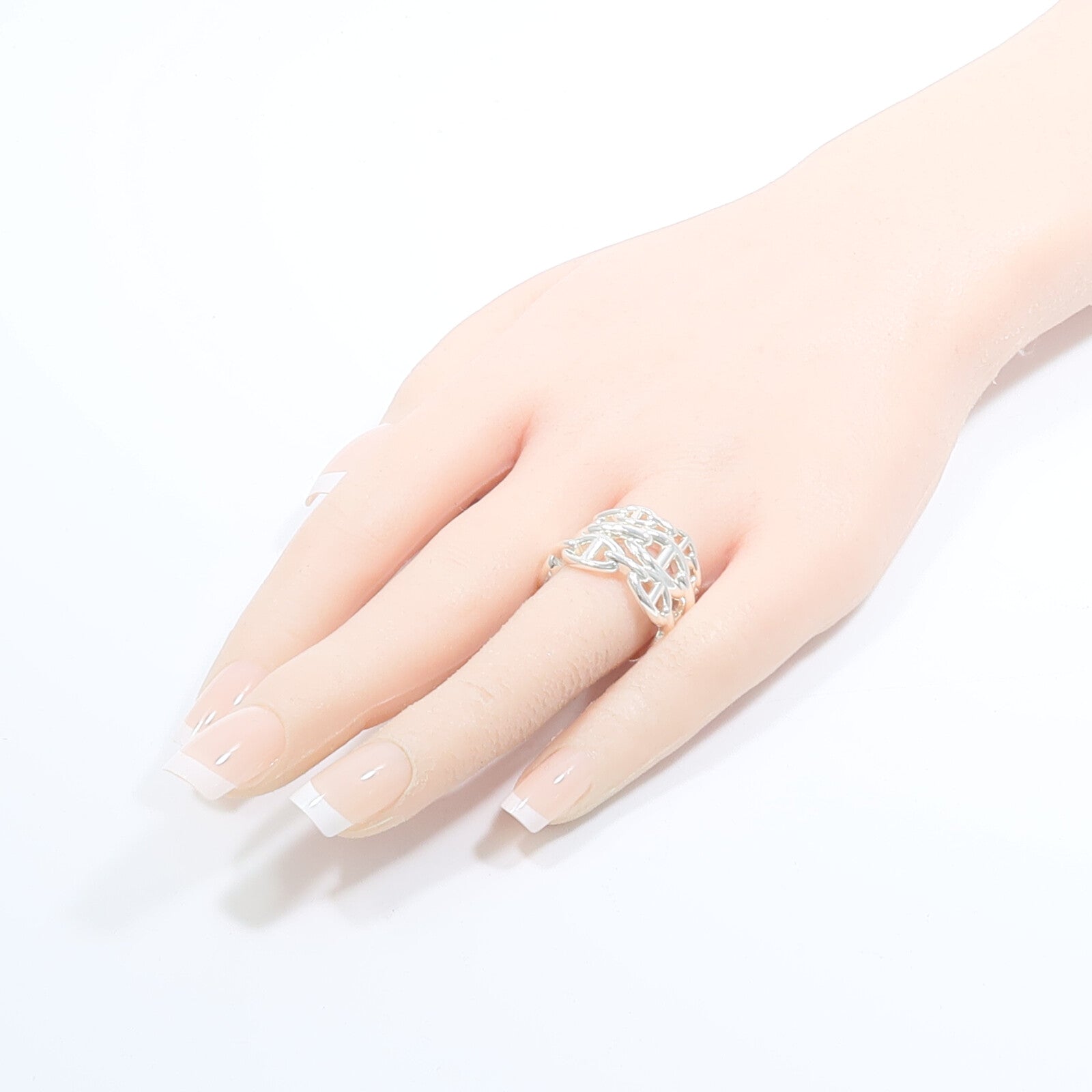 HERMES 925純銀Chaine d'Ancre Enchainee戒指