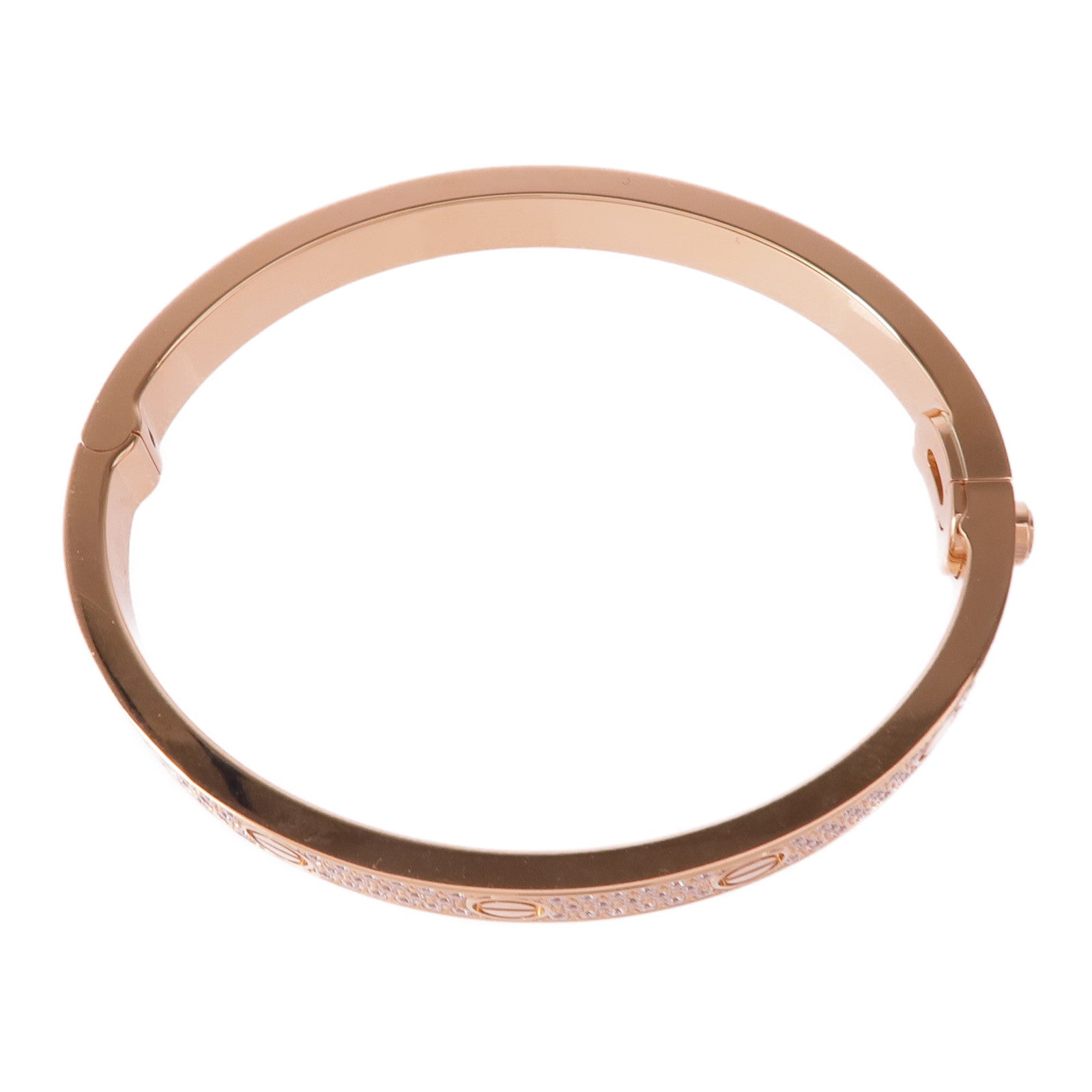CARTIER 18K玫瑰金Love Bangle Full Diamond鑽石手鐲Cartier#17