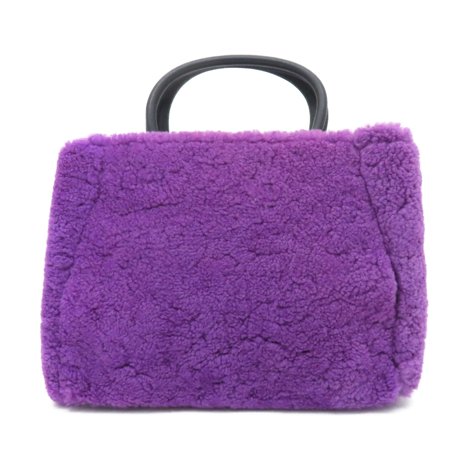 FENDI 【激減優惠】羊毛Handbag金扣手挽袋紫色